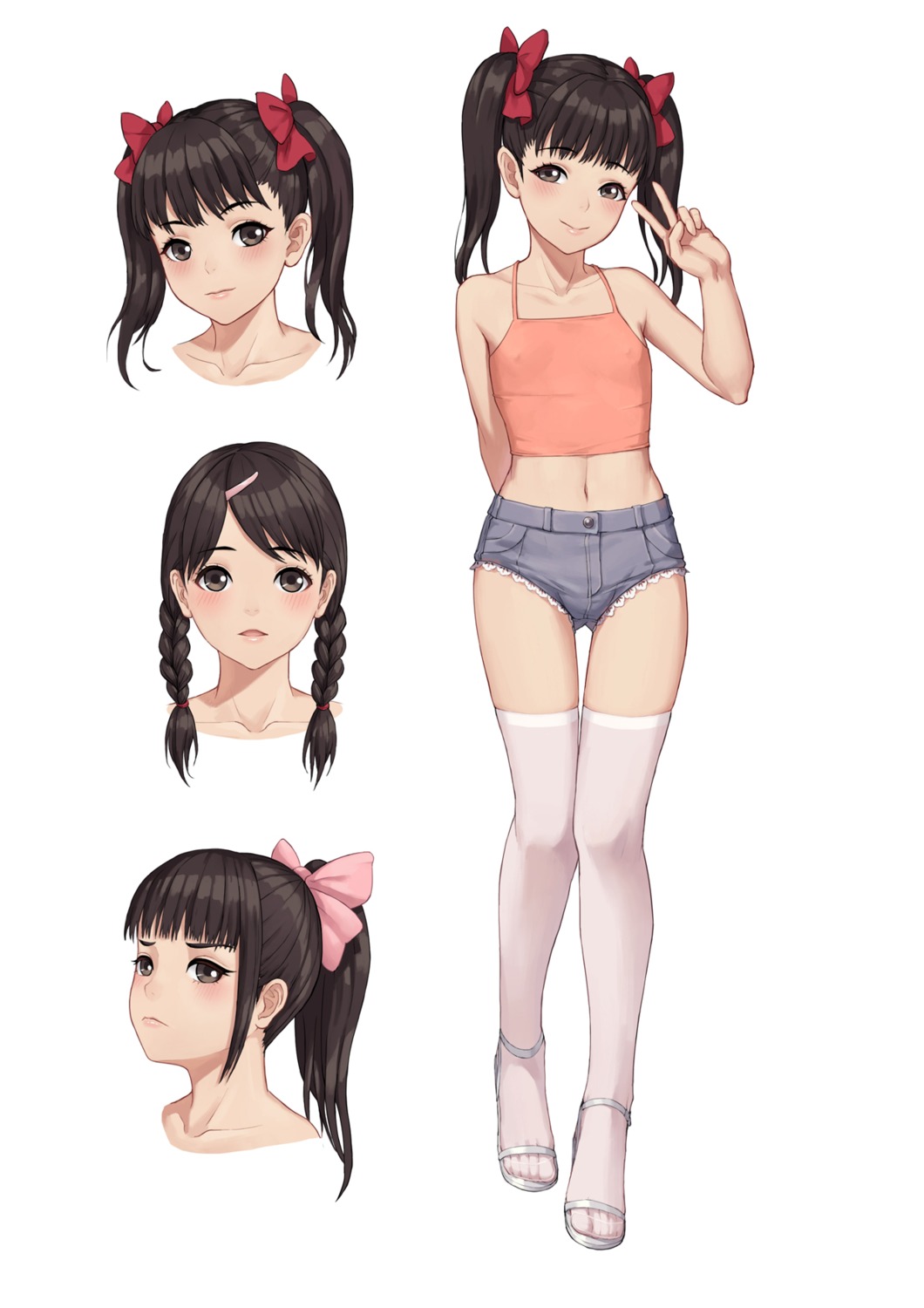 character_design erect_nipples loli mool_yueguang thighhighs