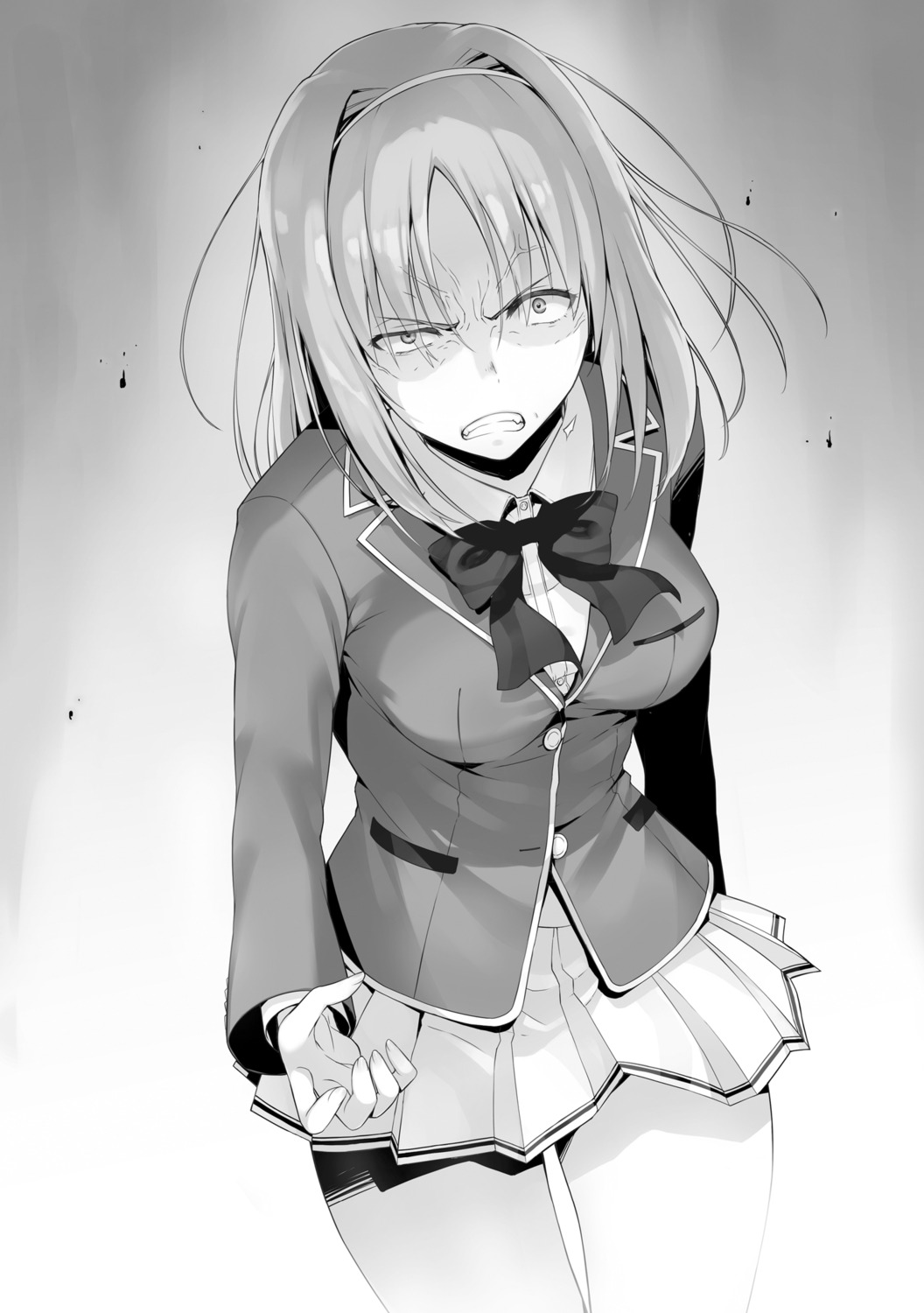 kushida_kikyou monochrome seifuku tomose_shunsaku youkoso_jitsuryoku_shijou_shugi_no_kyoushitsu_e