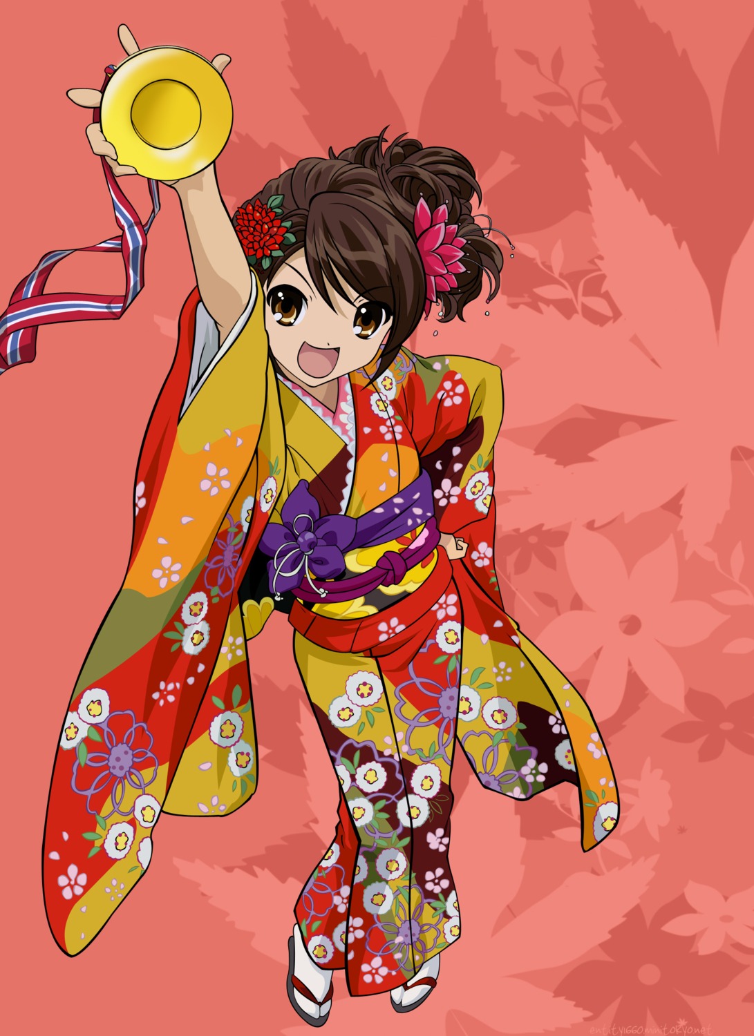 japanese_clothes kimono suzumiya_haruhi suzumiya_haruhi_no_yuuutsu vector_trace