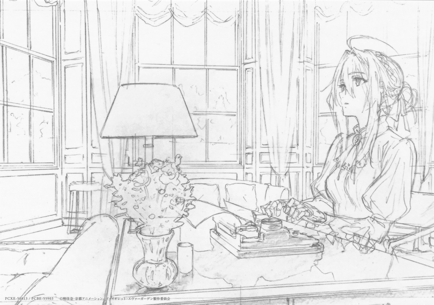 monochrome sketch violet_evergarden violet_evergarden_(character)