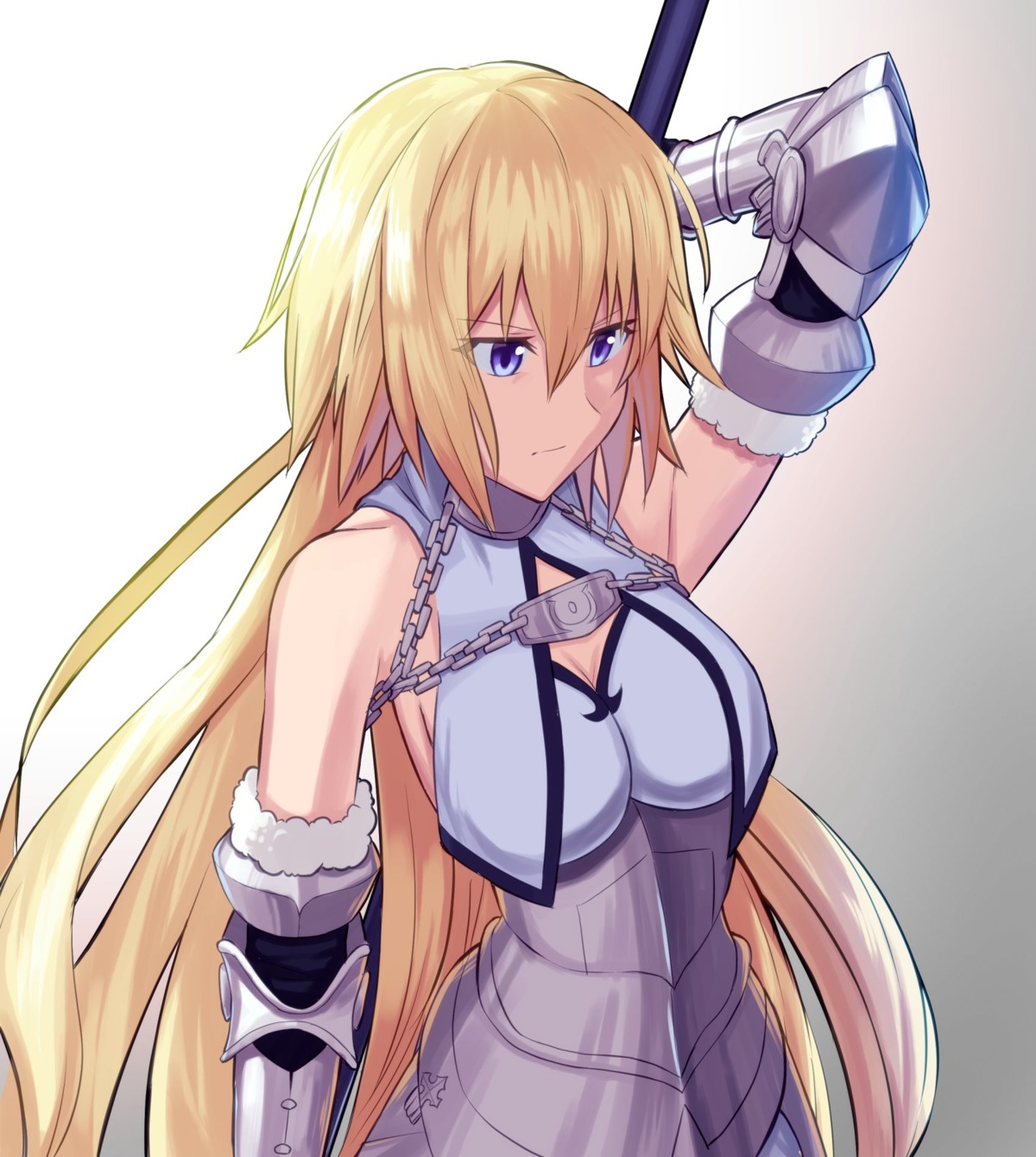 armor cleavage fate/apocrypha fate/grand_order fate/stay_night jeanne_d'arc jeanne_d'arc_(fate) nyorotono