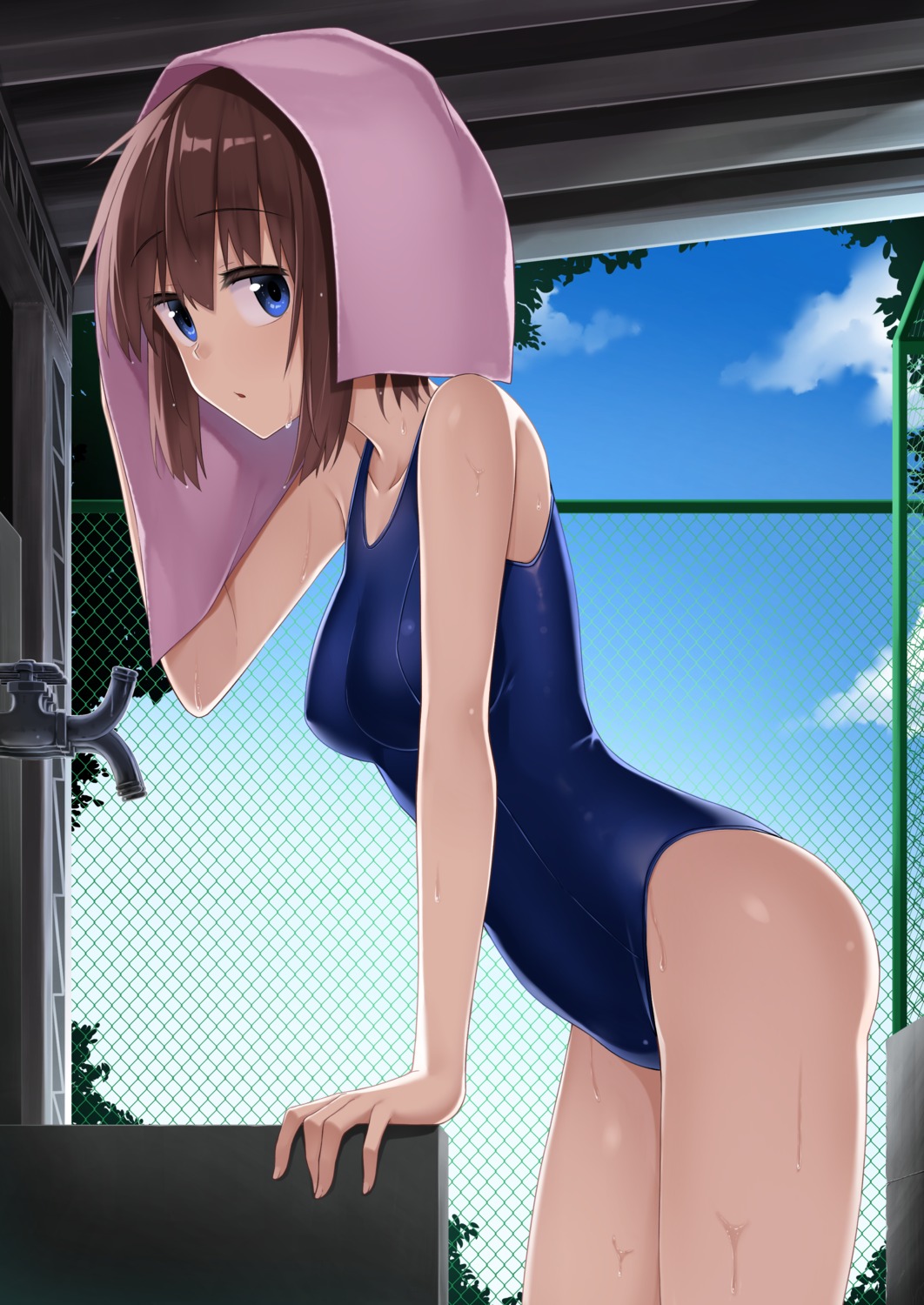 hino_(2nd_life) school_swimsuit swimsuits wet