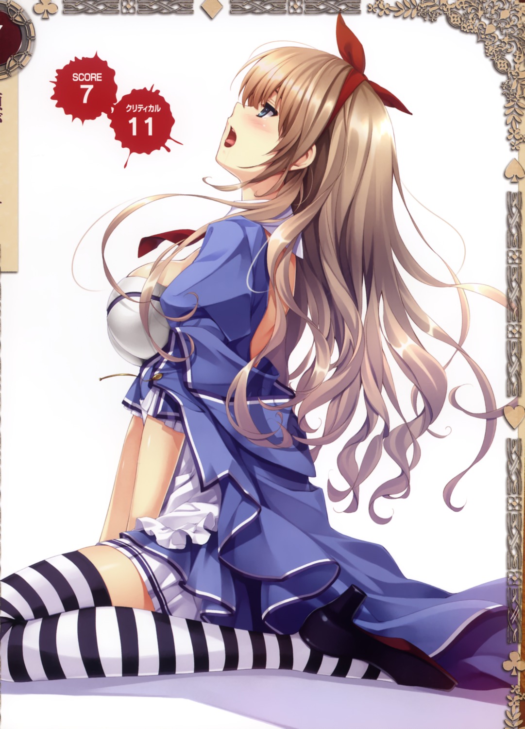 alicia_(queen's_blade) heels misaki_kurehito no_bra queen's_blade queen's_blade_grimoire thighhighs