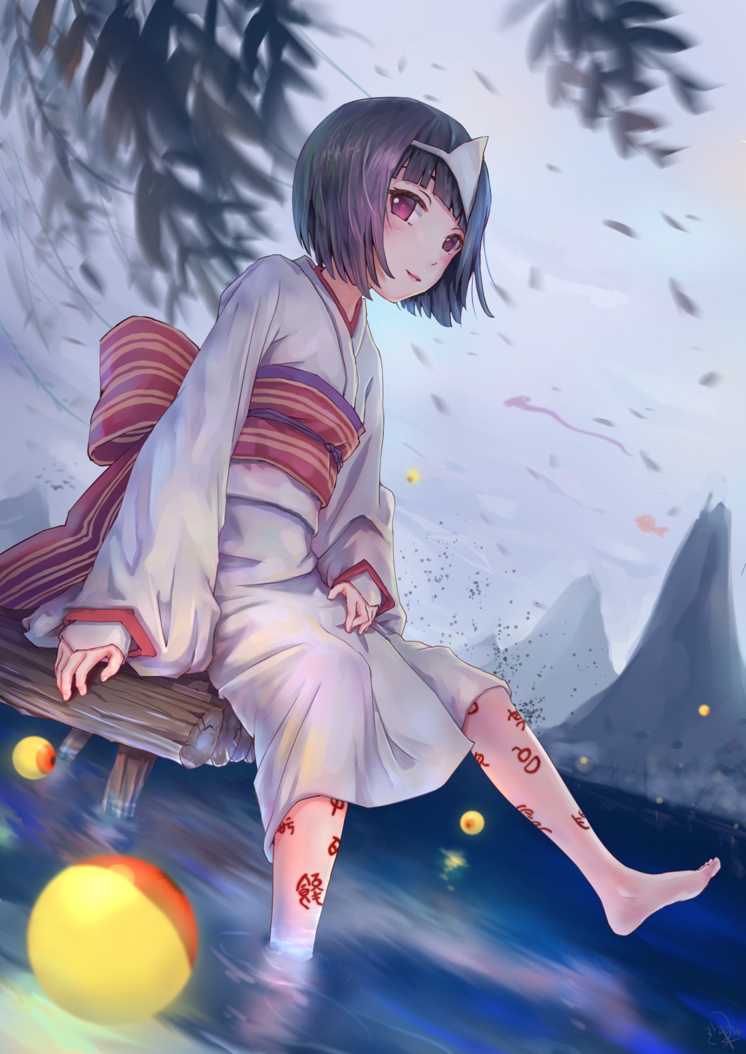 jay_xu kimono nora noragami tattoo wet