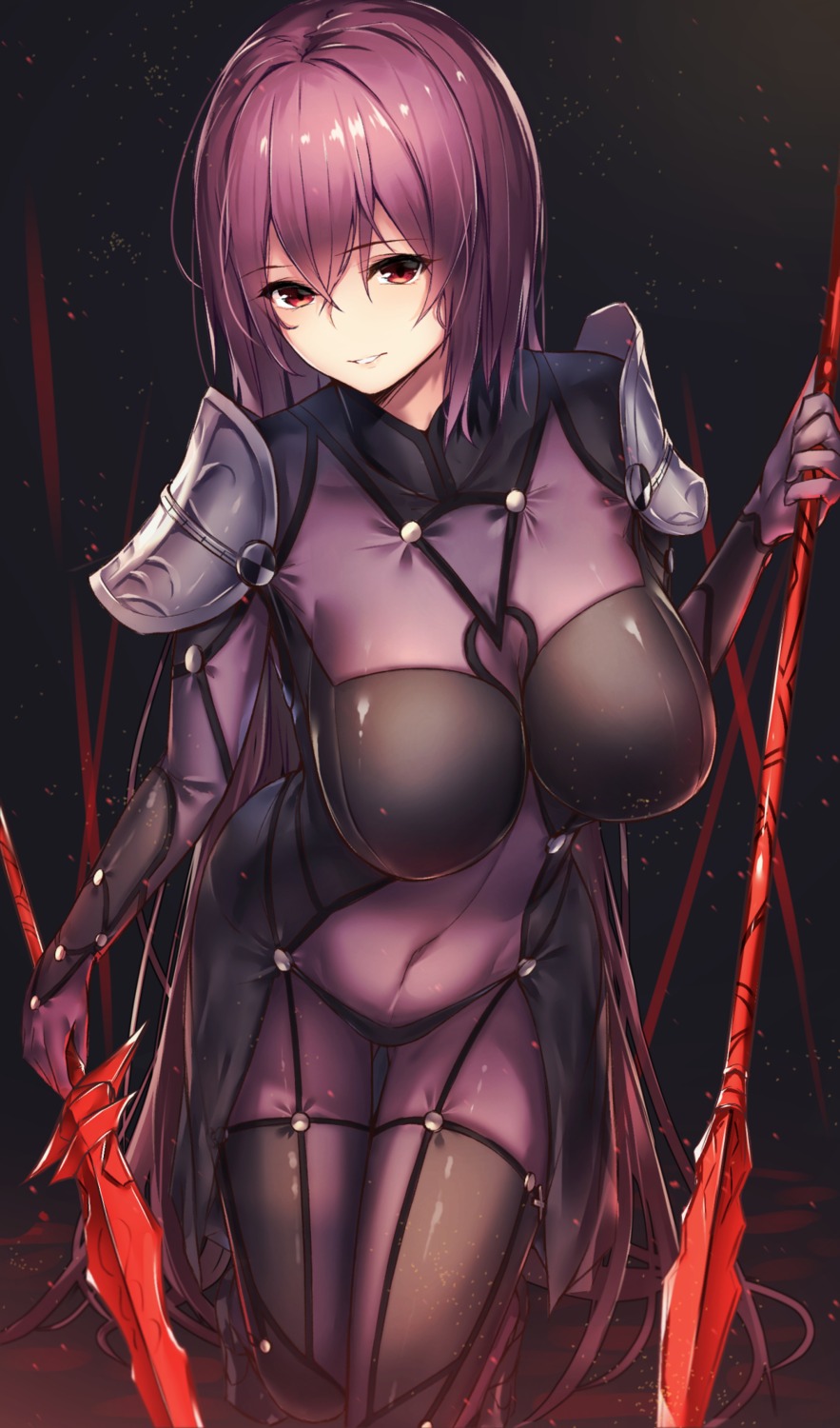 armor bodysuit borushichi fate/grand_order scathach_(fate/grand_order) weapon