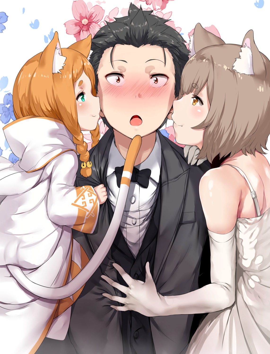 animal_ears felix_argyle hews mimi_pearlbaton natsuki_subaru nekomimi re_zero_kara_hajimeru_isekai_seikatsu tail trap