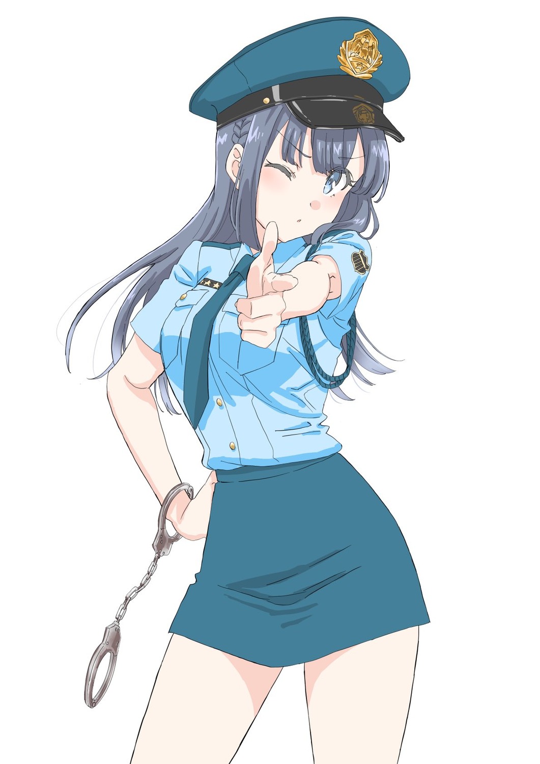 makinohara_shouko police_uniform seishun_buta_yarou tamura_satomi