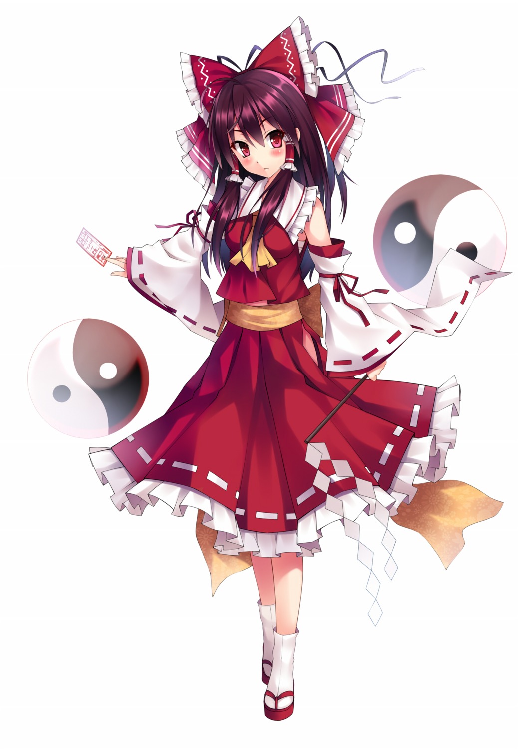 hakurei_reimu miko mushroom touhou