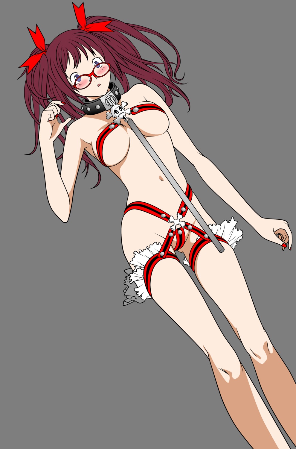 air_gear megane noyamano_ringo oh!_great transparent_png underboob vector_trace