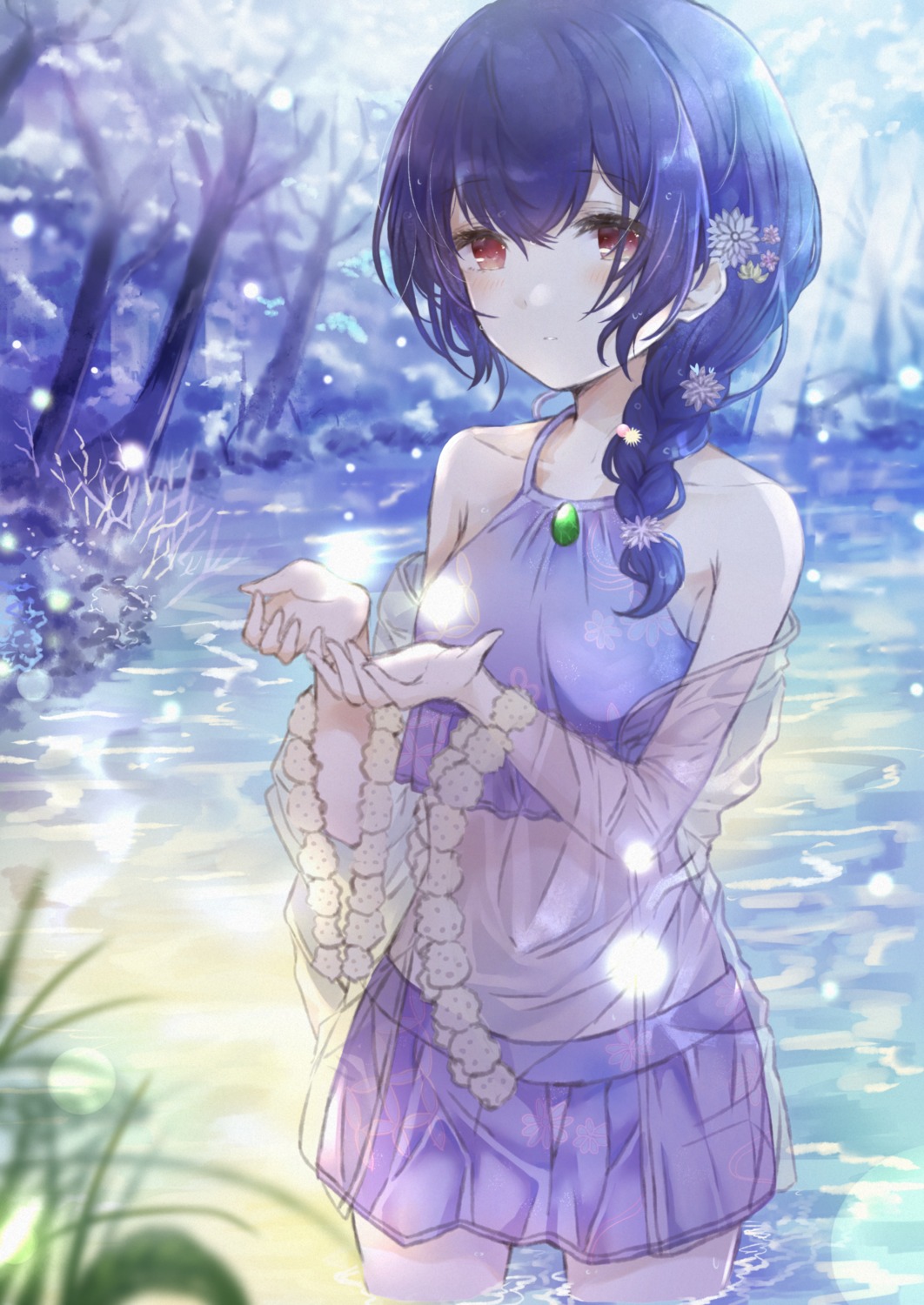 morino_rinze namamake see_through the_idolm@ster the_idolm@ster_shiny_colors wet