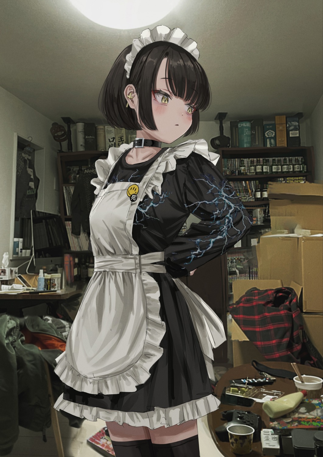 artist_revision maid nadegata photo thighhighs