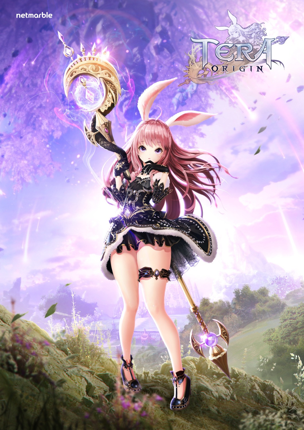 animal_ears bunny_ears garter heels tagme tera_origin weapon