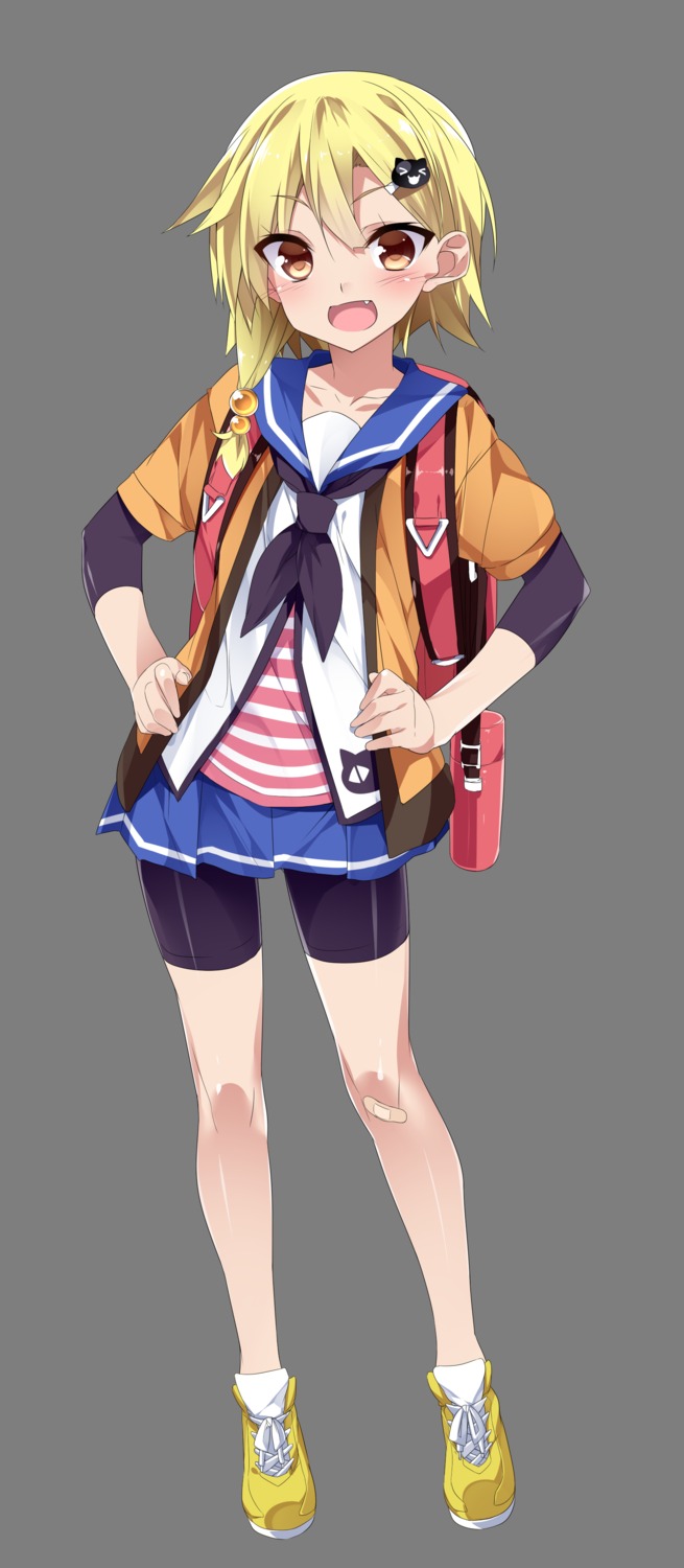 bike_shorts kannon_toyomi mtu onsen_musume seifuku transparent_png