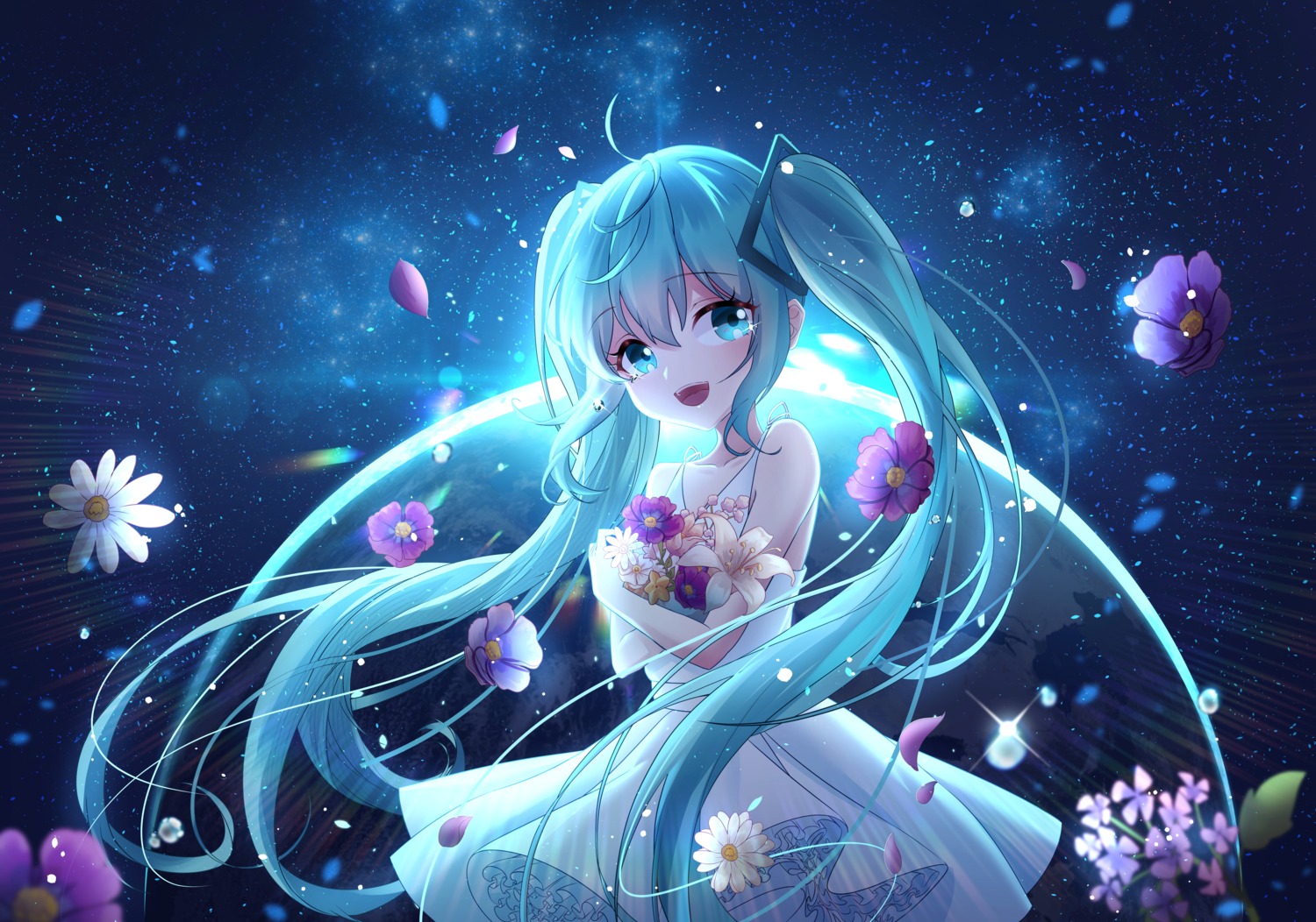 dress hatsune_miku so_tsubasa summer_dress vocaloid