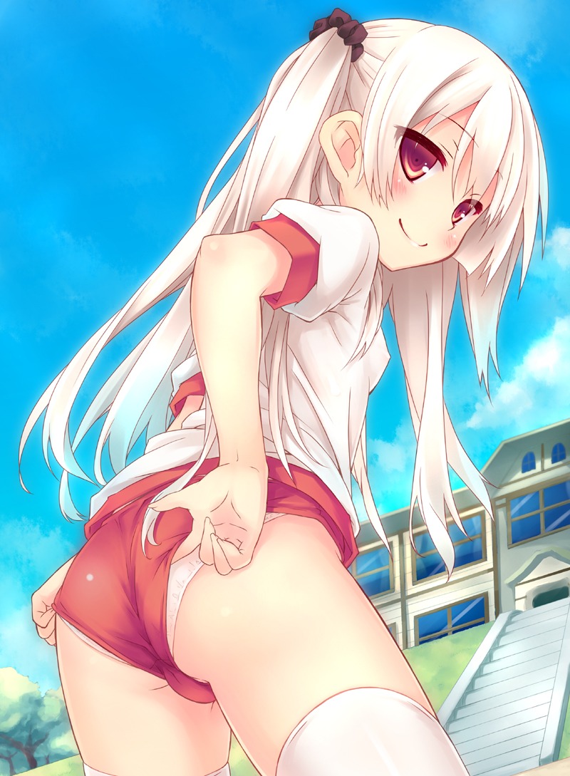 ass buruma erect_nipples loli pantsu ryo_(botsugo) thighhighs