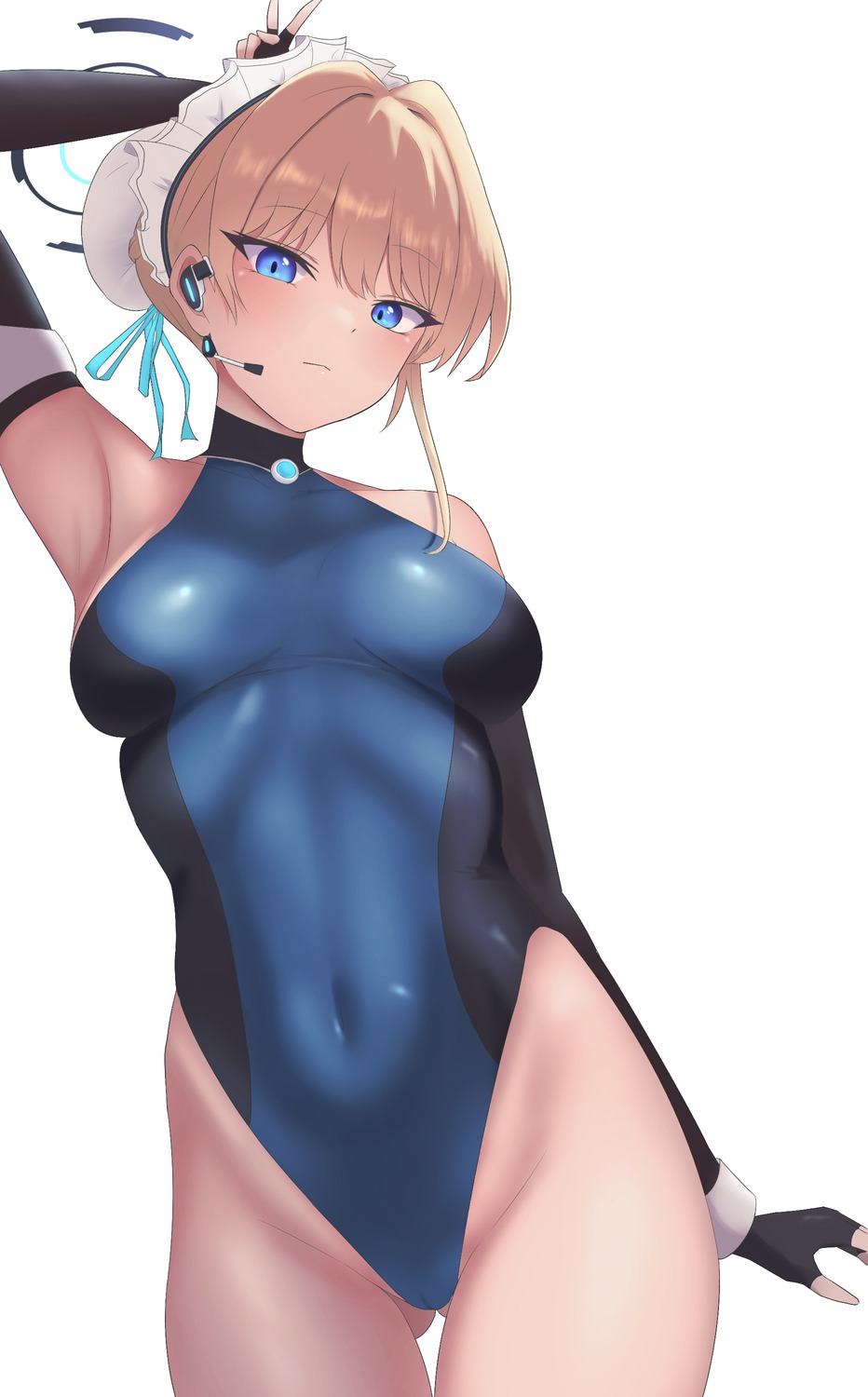 asuma_toki blue_archive halo leotard ryokuchabushi