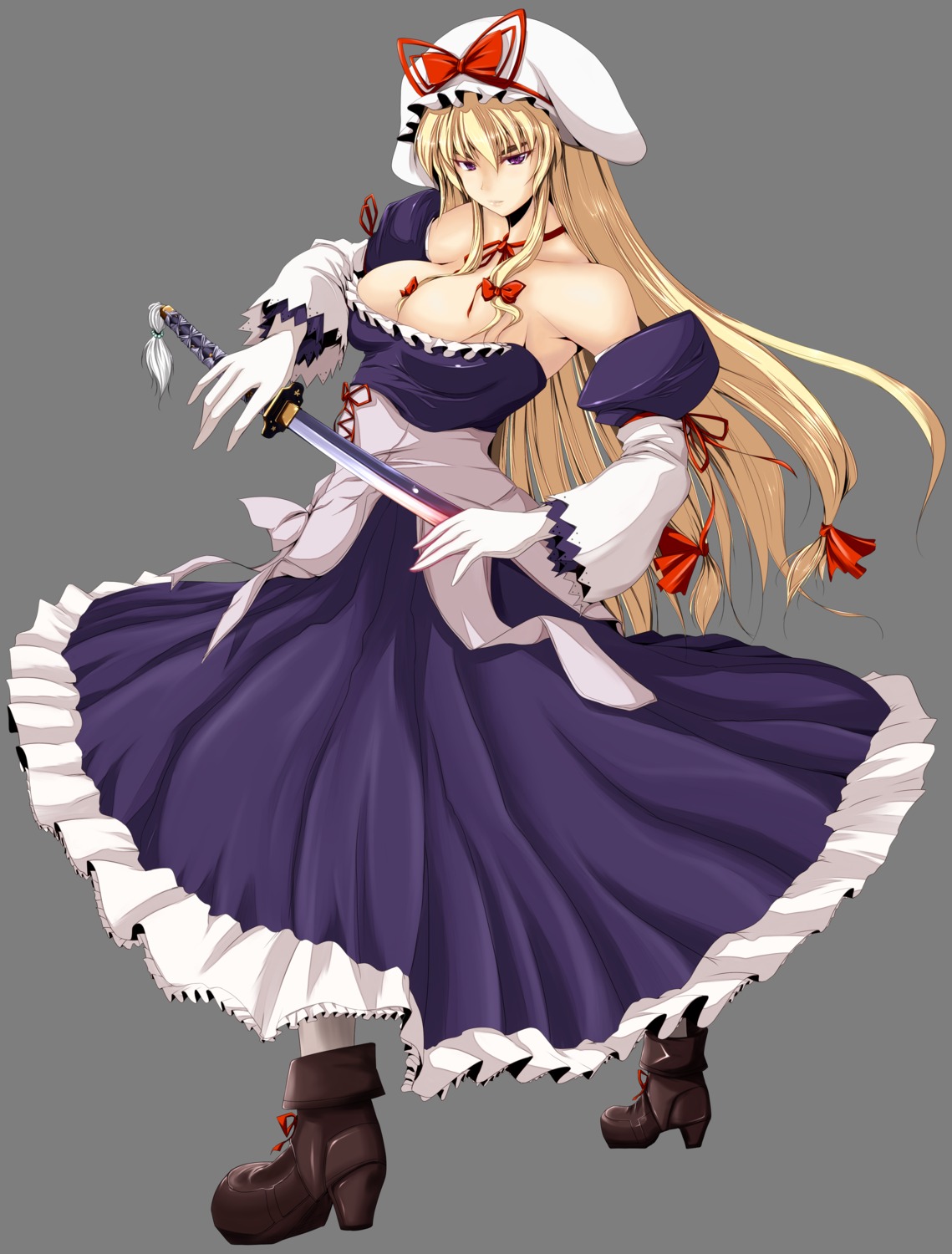 aliasing cleavage stiel sword touhou transparent_png yakumo_yukari