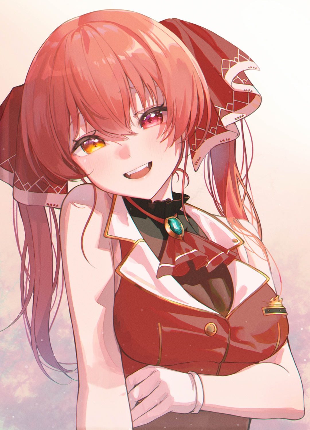 heterochromia hololive houshou_marine zain_(jiha3905)