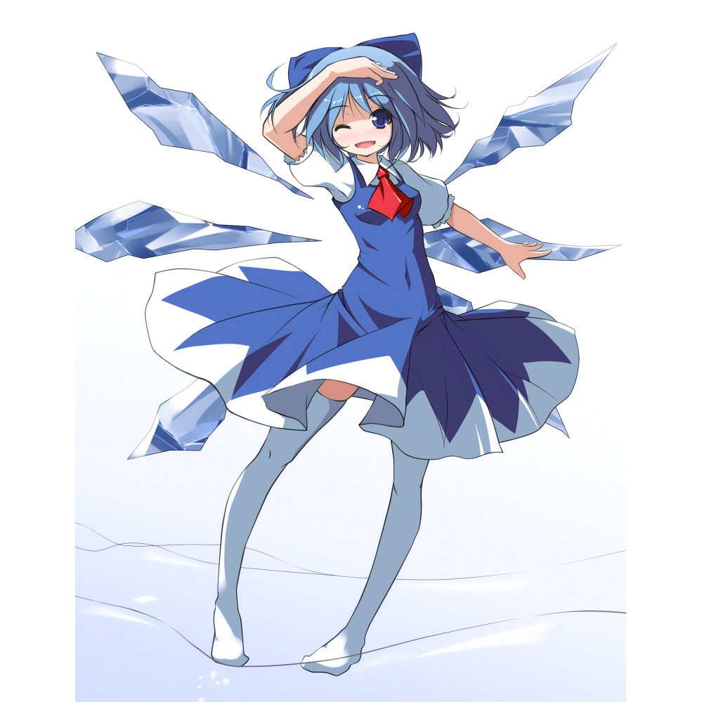 cirno eto thighhighs touhou