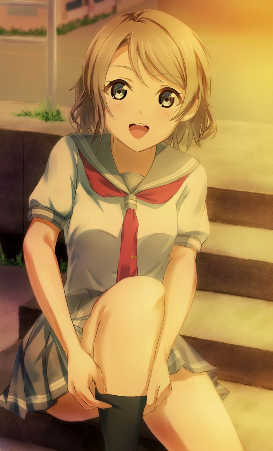 love_live!_sunshine!! seifuku skirt_lift supra_is_black_(altea) undressing watanabe_you