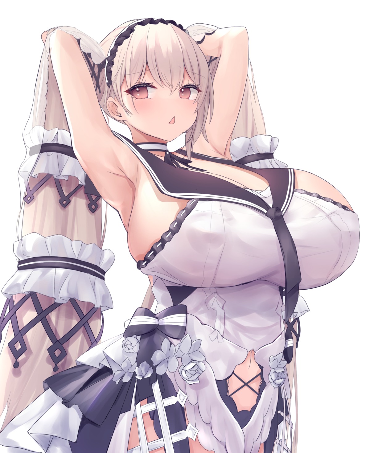 azur_lane erect_nipples formidable_(azur_lane) gothic_lolita lolita_fashion no_bra see_through yuuki_shuri