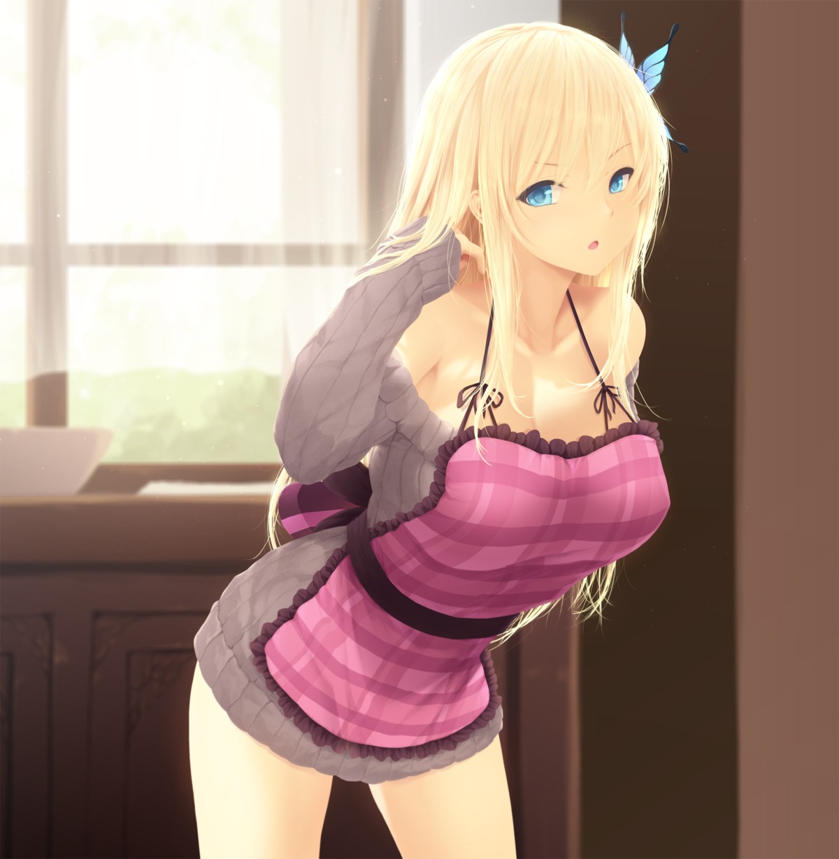 boku_wa_tomodachi_ga_sukunai cait cleavage kashiwazaki_sena sweater