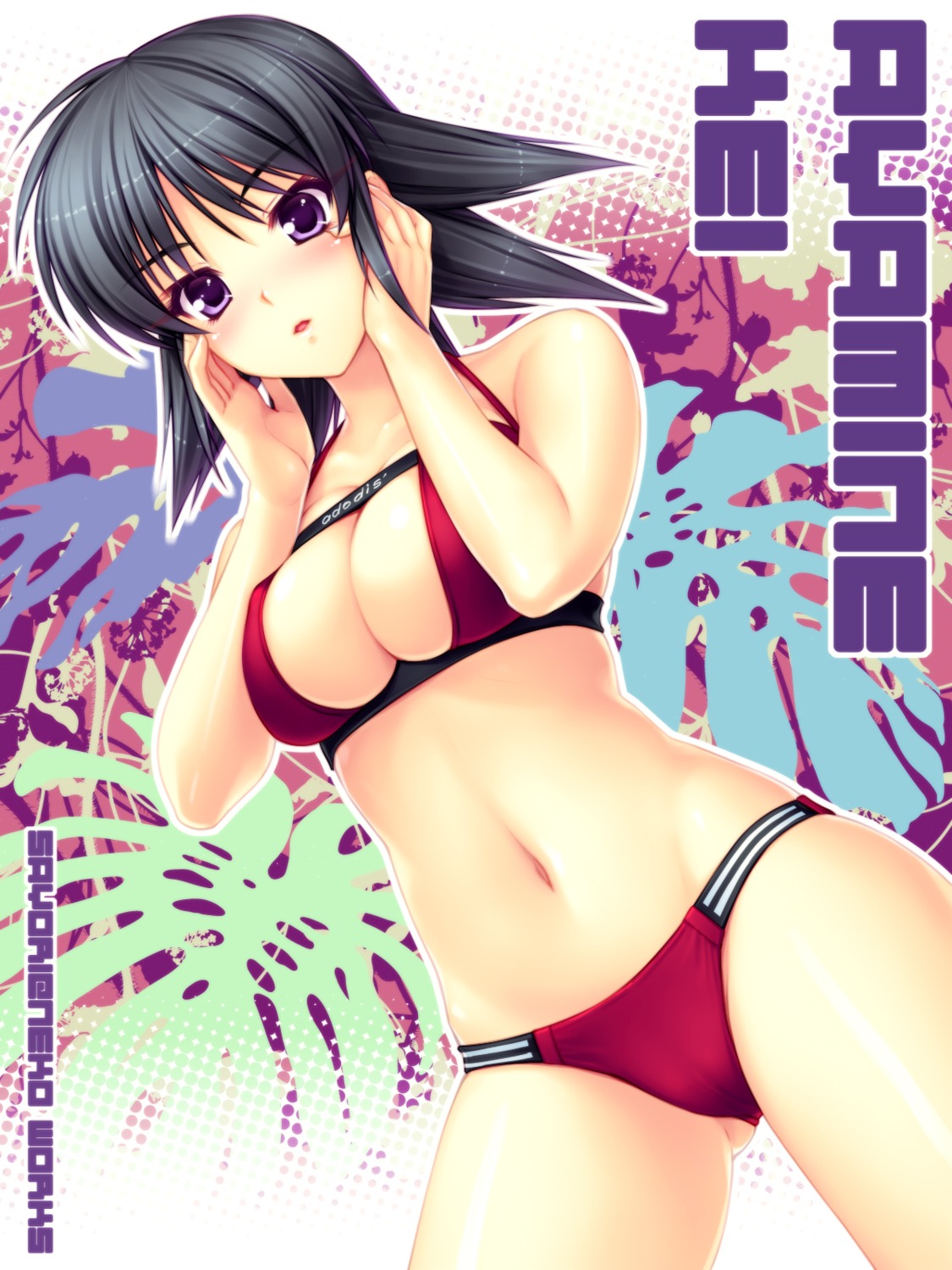 ayamine_kei bikini cleavage muvluv neko_works sayori swimsuits