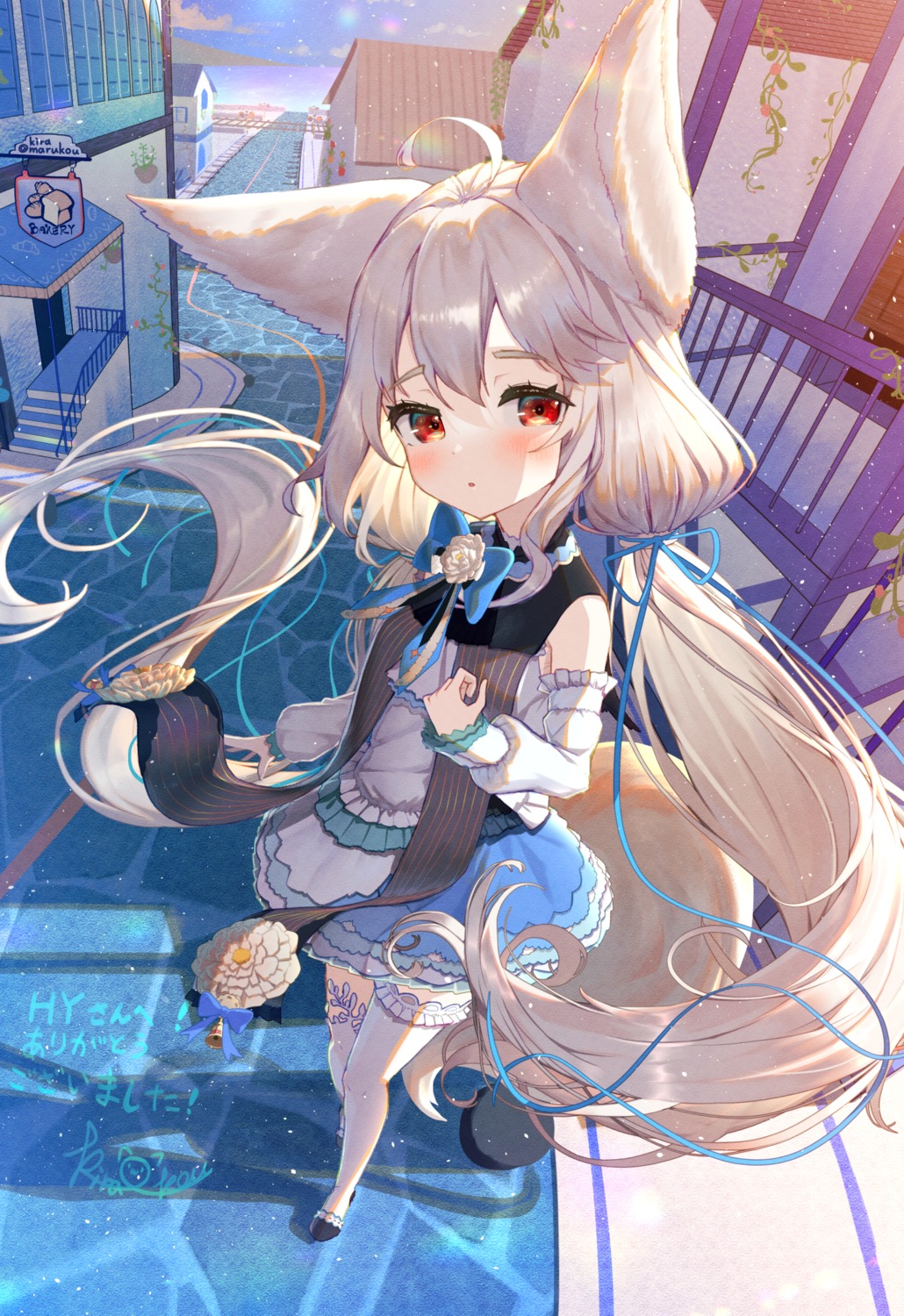 animal_ears kiramarukou kitsune tail thighhighs