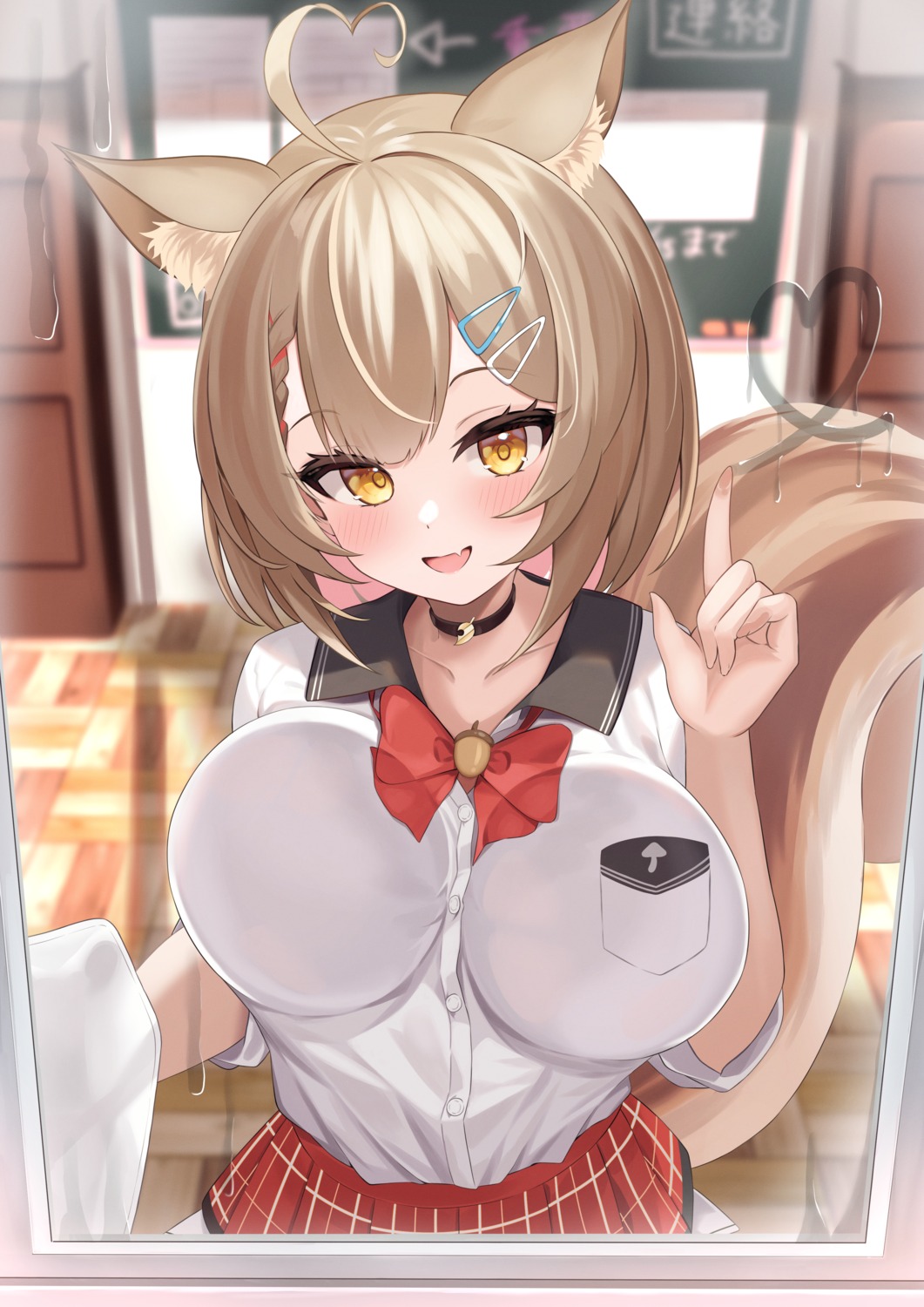 animal_ears elegant1266 seifuku tail