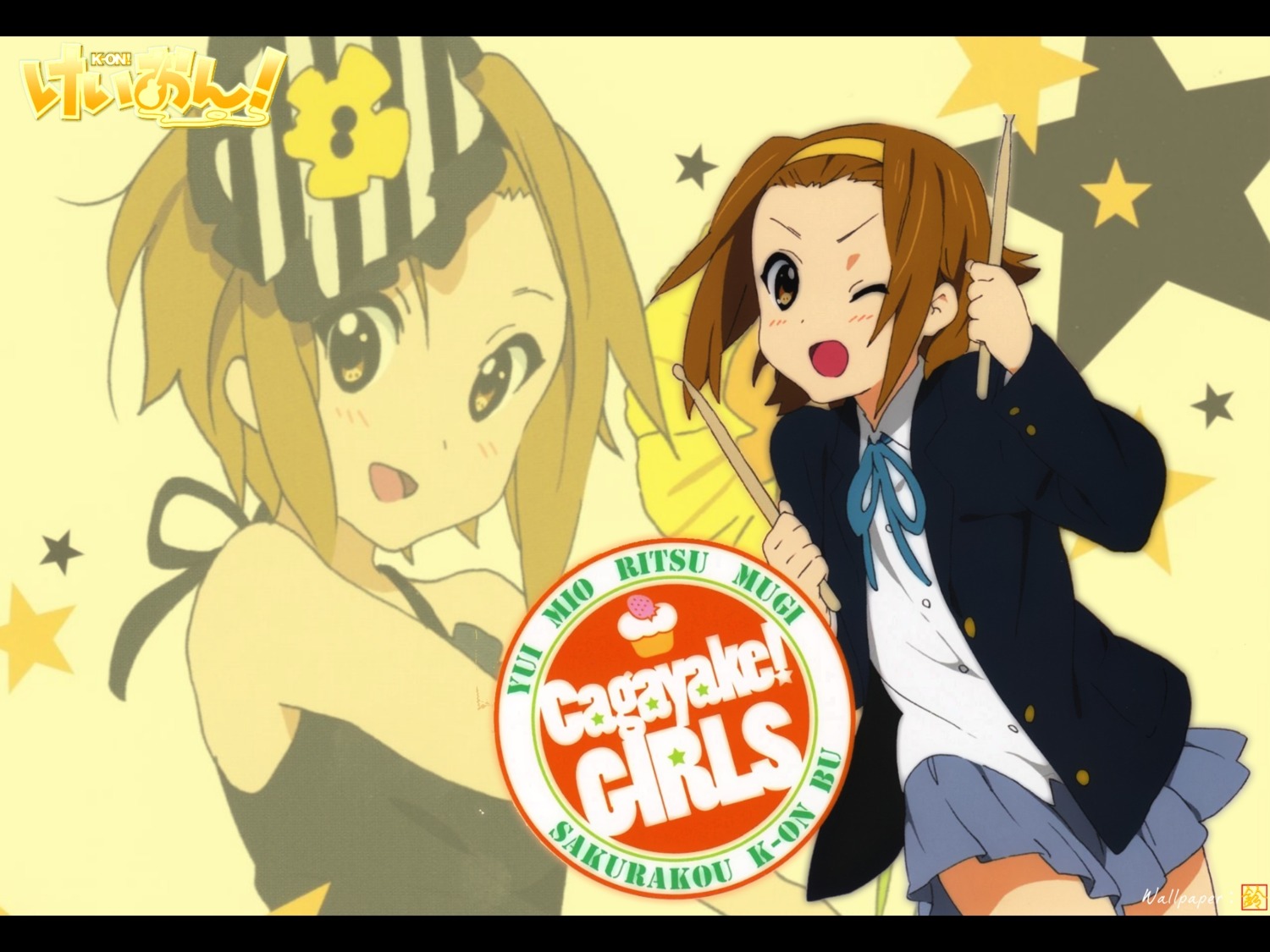 k-on! seifuku tainaka_ritsu wallpaper