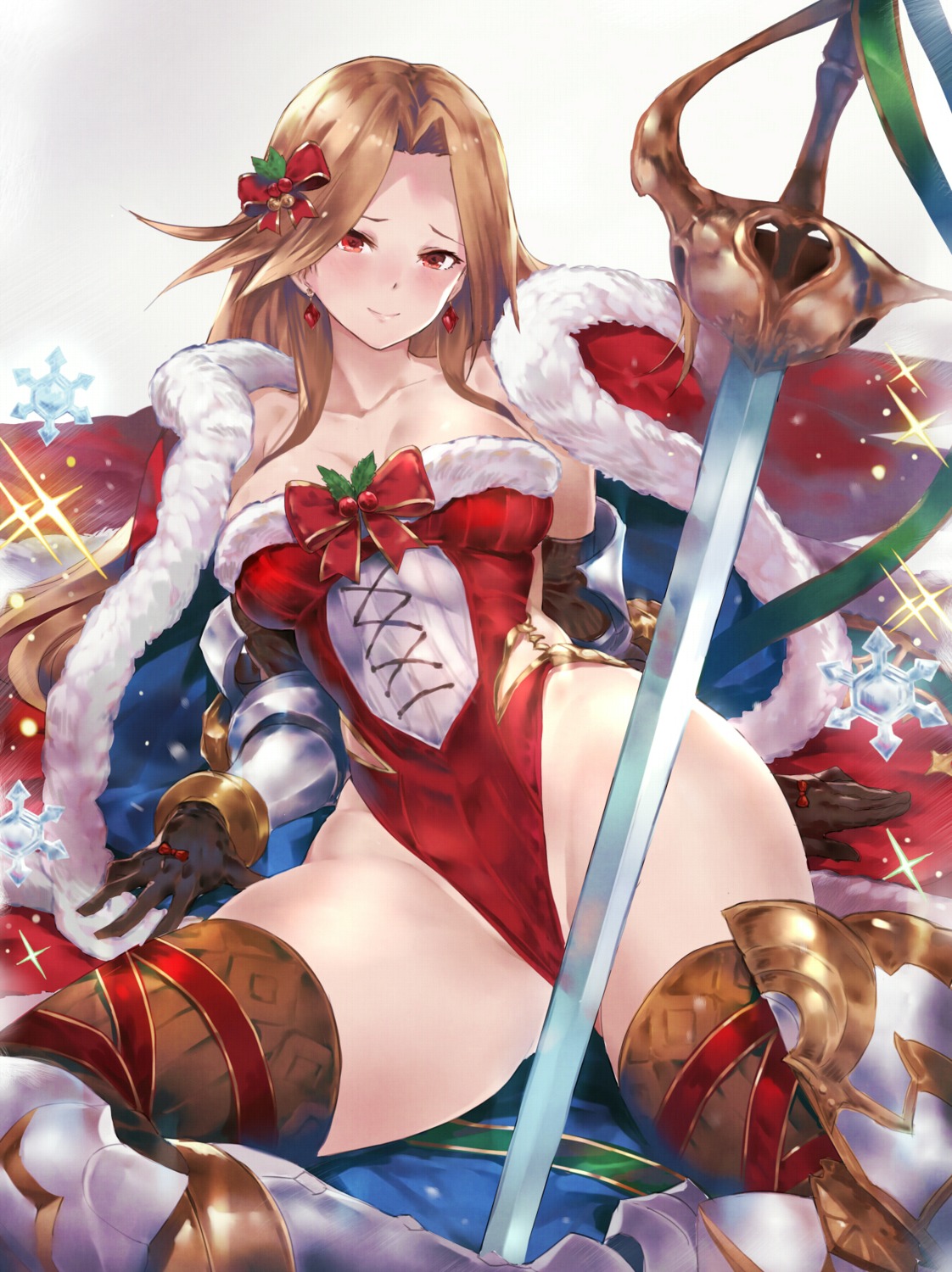 armor christmas cleavage granblue_fantasy katalina leotard sword thighhighs tokopi