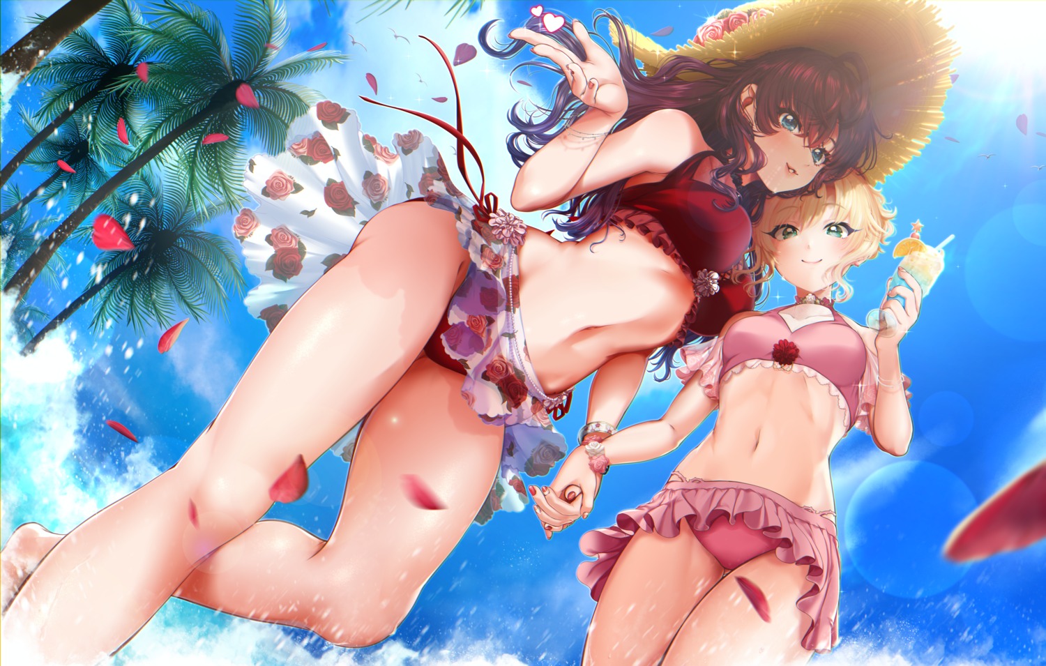 akapii_(jun_0512) bikini ichinose_shiki sakurai_momoka_(idolm@ster) swimsuits the_idolm@ster the_idolm@ster_cinderella_girls the_idolm@ster_cinderella_girls_u149 wet