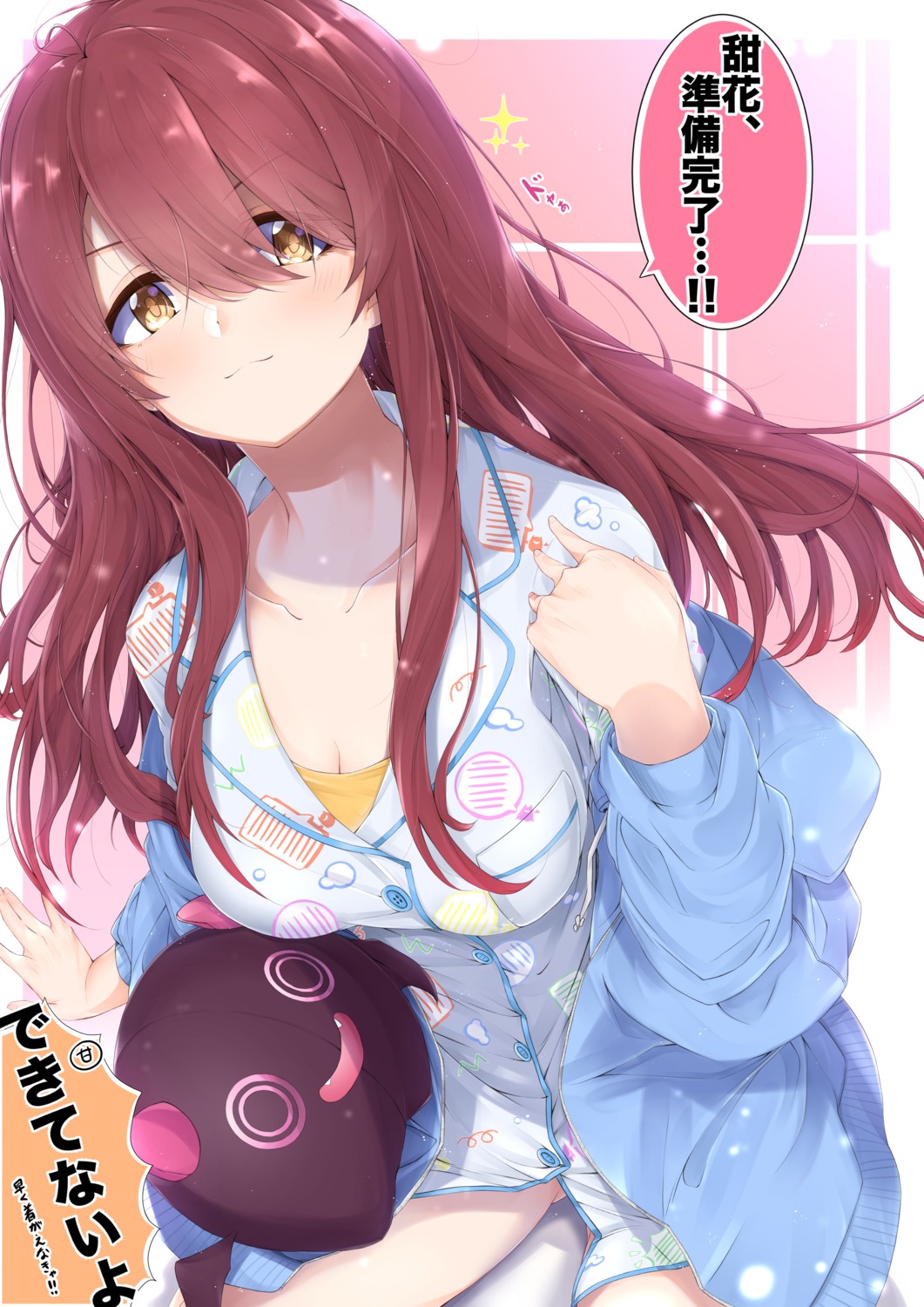 cleavage oosaki_tenka pajama sweater the_idolm@ster the_idolm@ster_shiny_colors tutinako