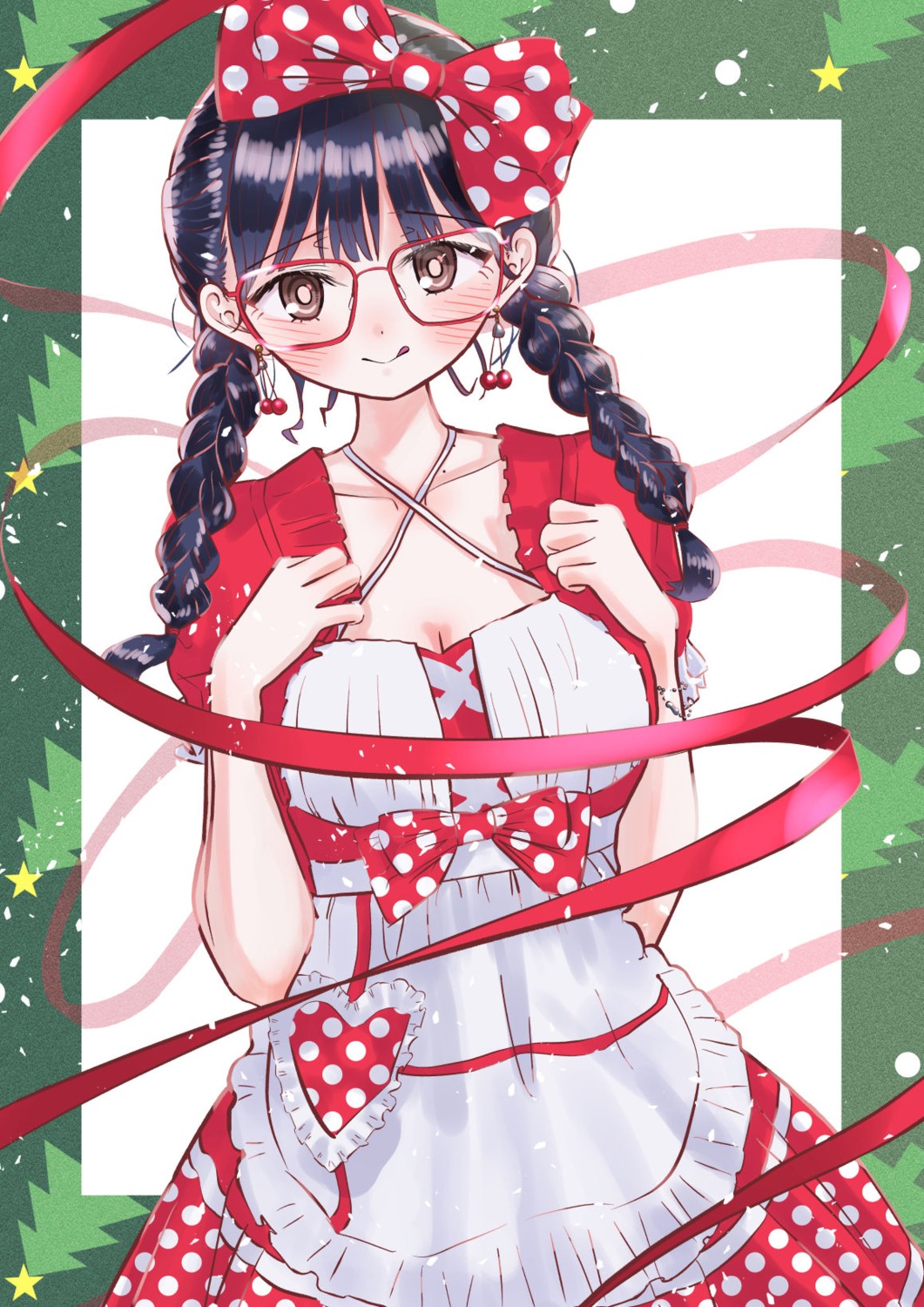 boku_no_kokoro_no_yabai_yatsu christmas dress m2bou megane yamada_anna