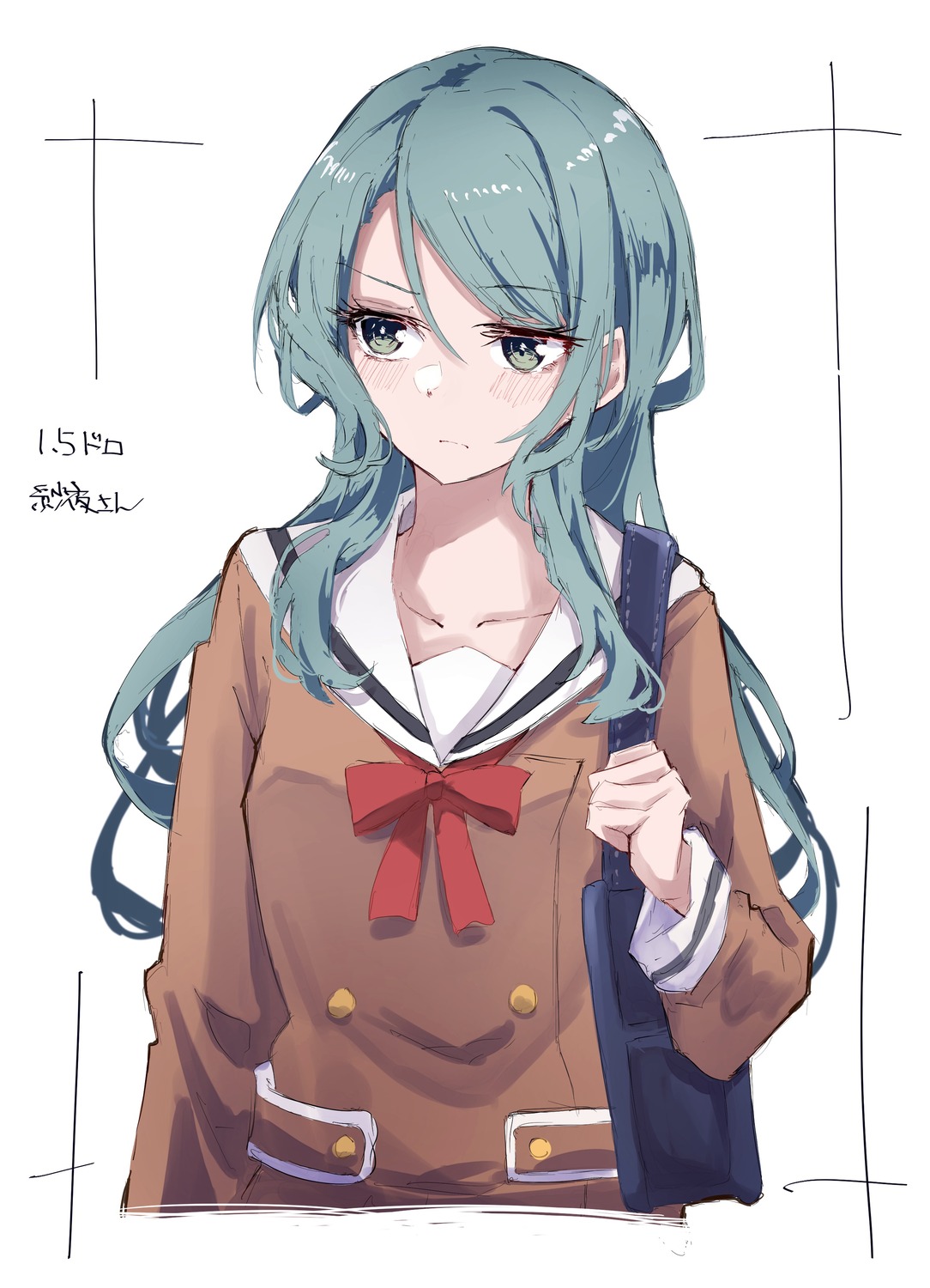 bang_dream! hikawa_sayo nuruponnu seifuku sketch