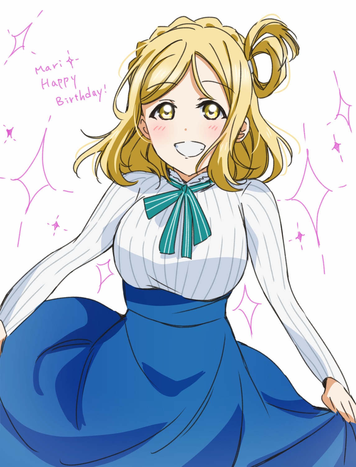 love_live!_sunshine!! ohara_mari skirt_lift yuchi_(salmon-1000)