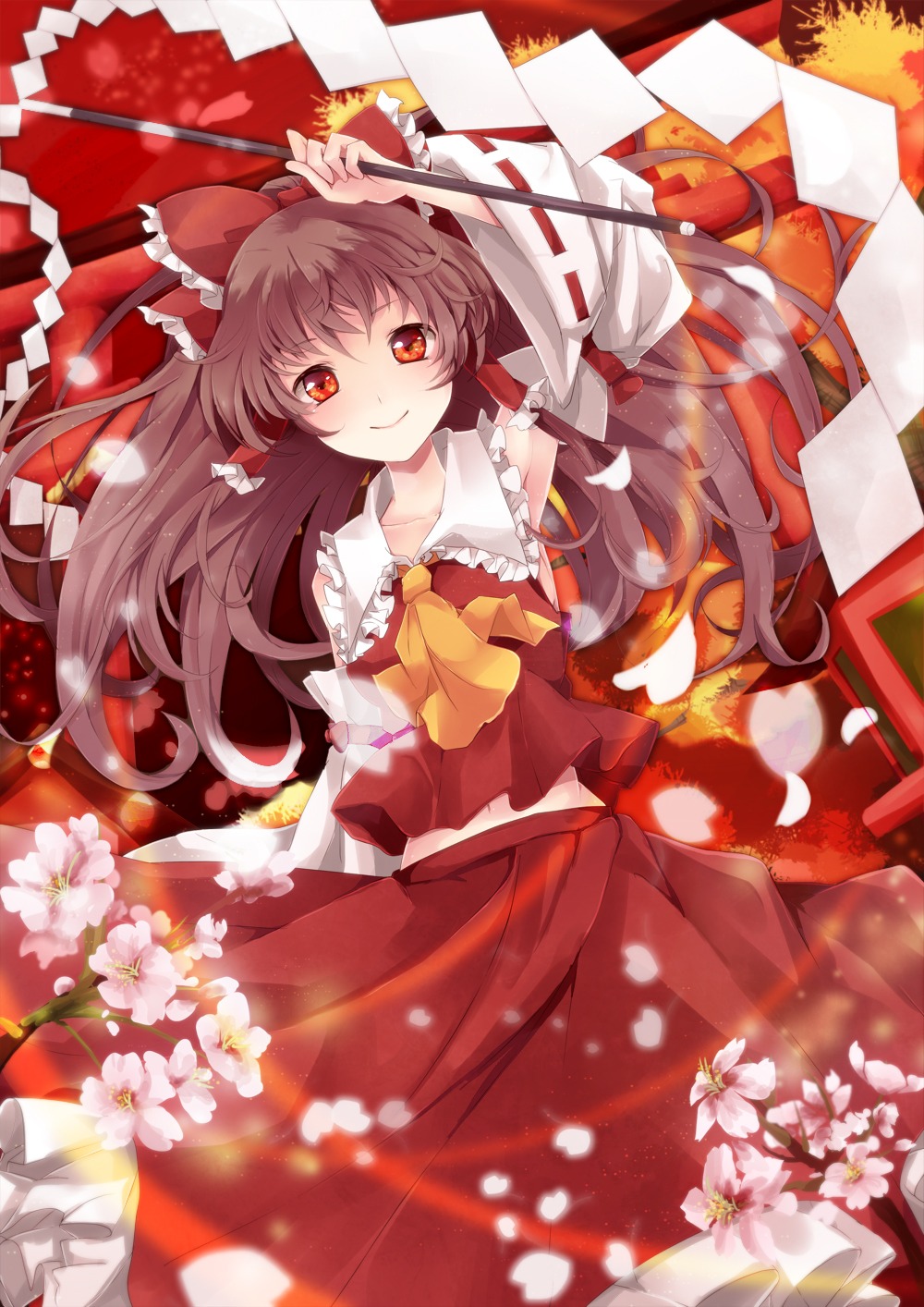 hakurei_reimu sakura_ran touhou