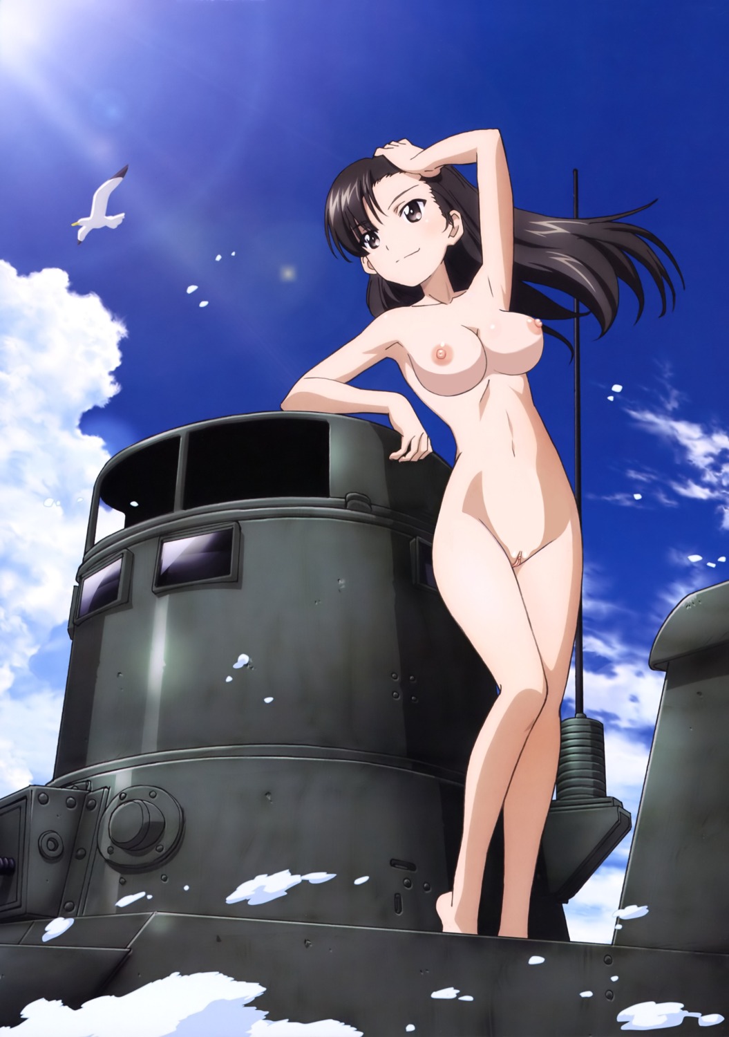 girls_und_panzer itou_takeshi naked nipples nishi_kinuyo photoshop pussy uncensored