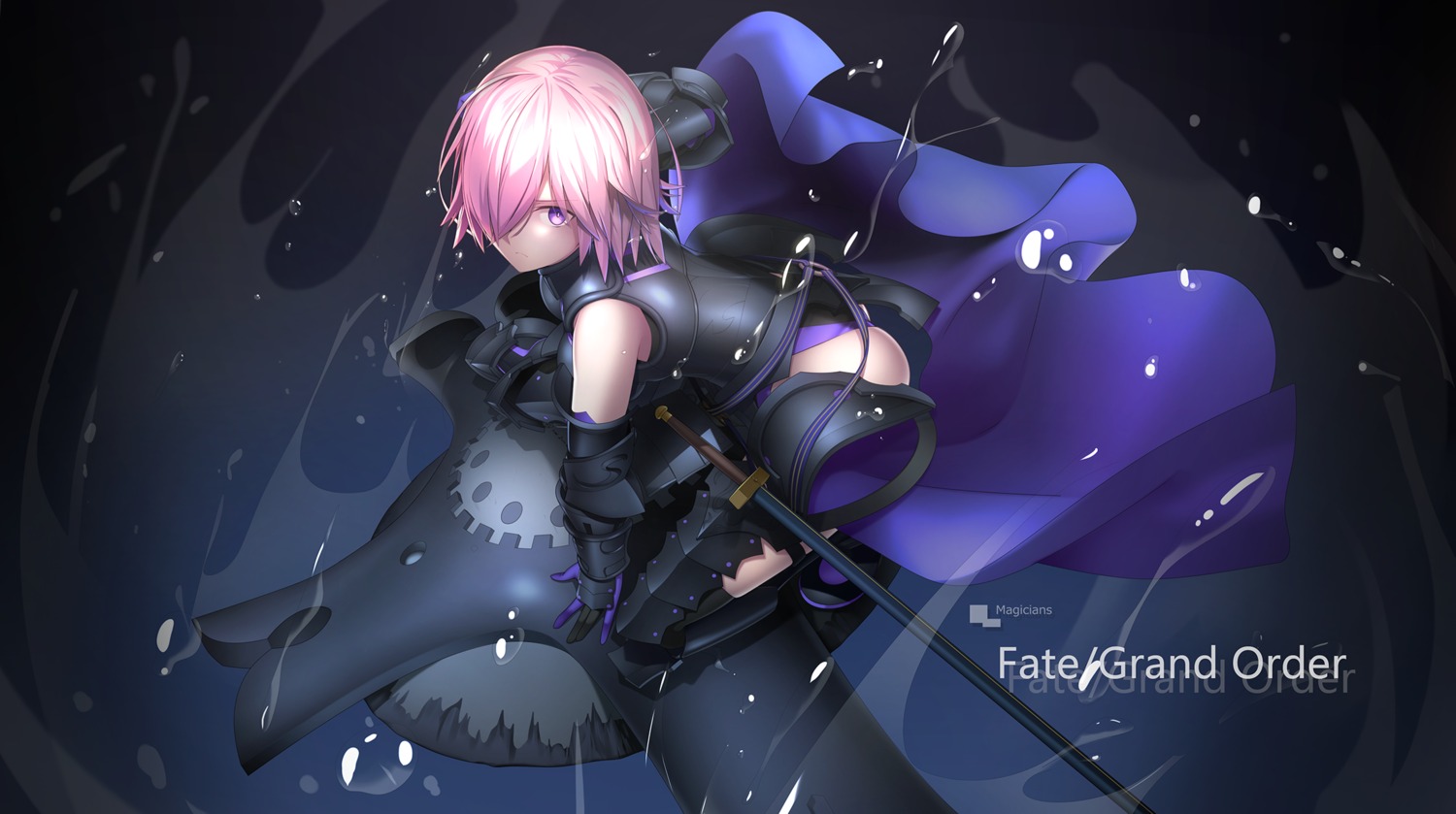 armor fate/grand_order garter magician_(china) mash_kyrielight sword thighhighs