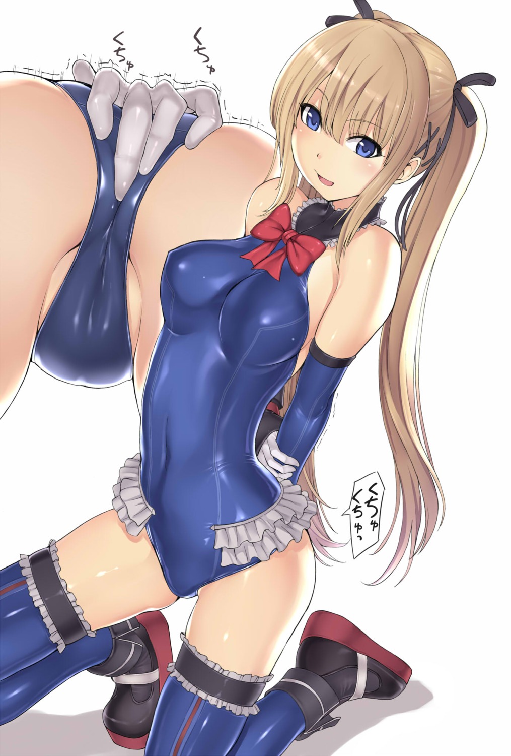 ass ass_grab cameltoe dead_or_alive dead_or_alive_5 erect_nipples hakaba leotard marie_rose thighhighs