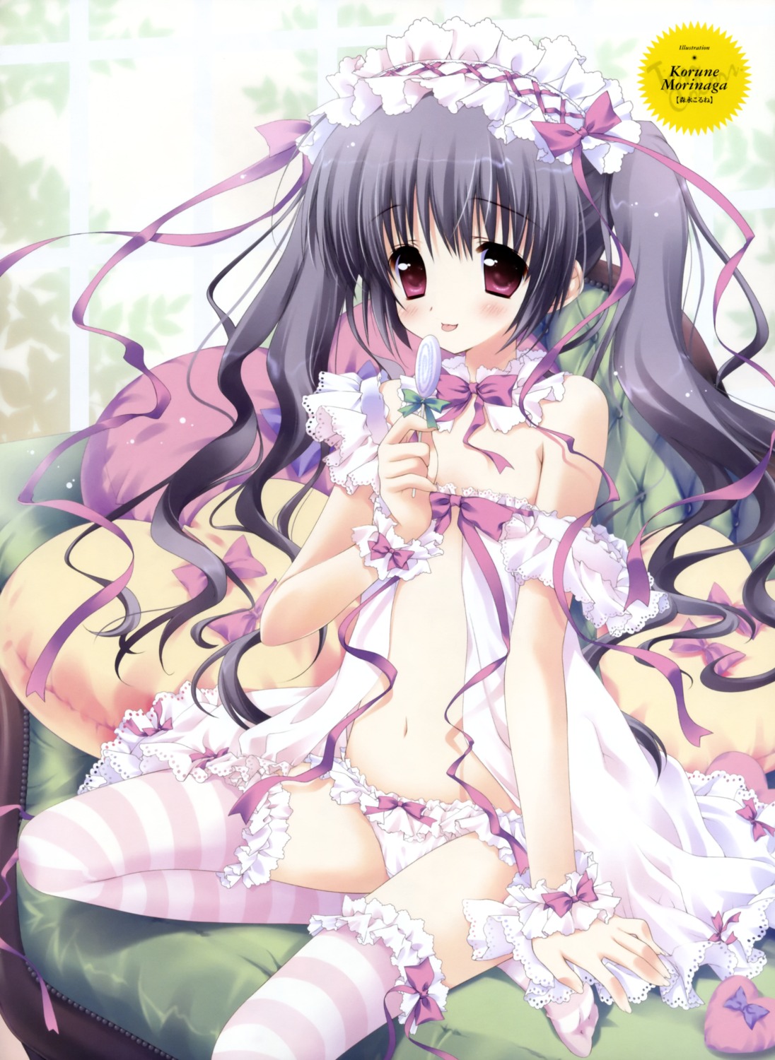 lolita_fashion morinaga_korune pantsu thighhighs