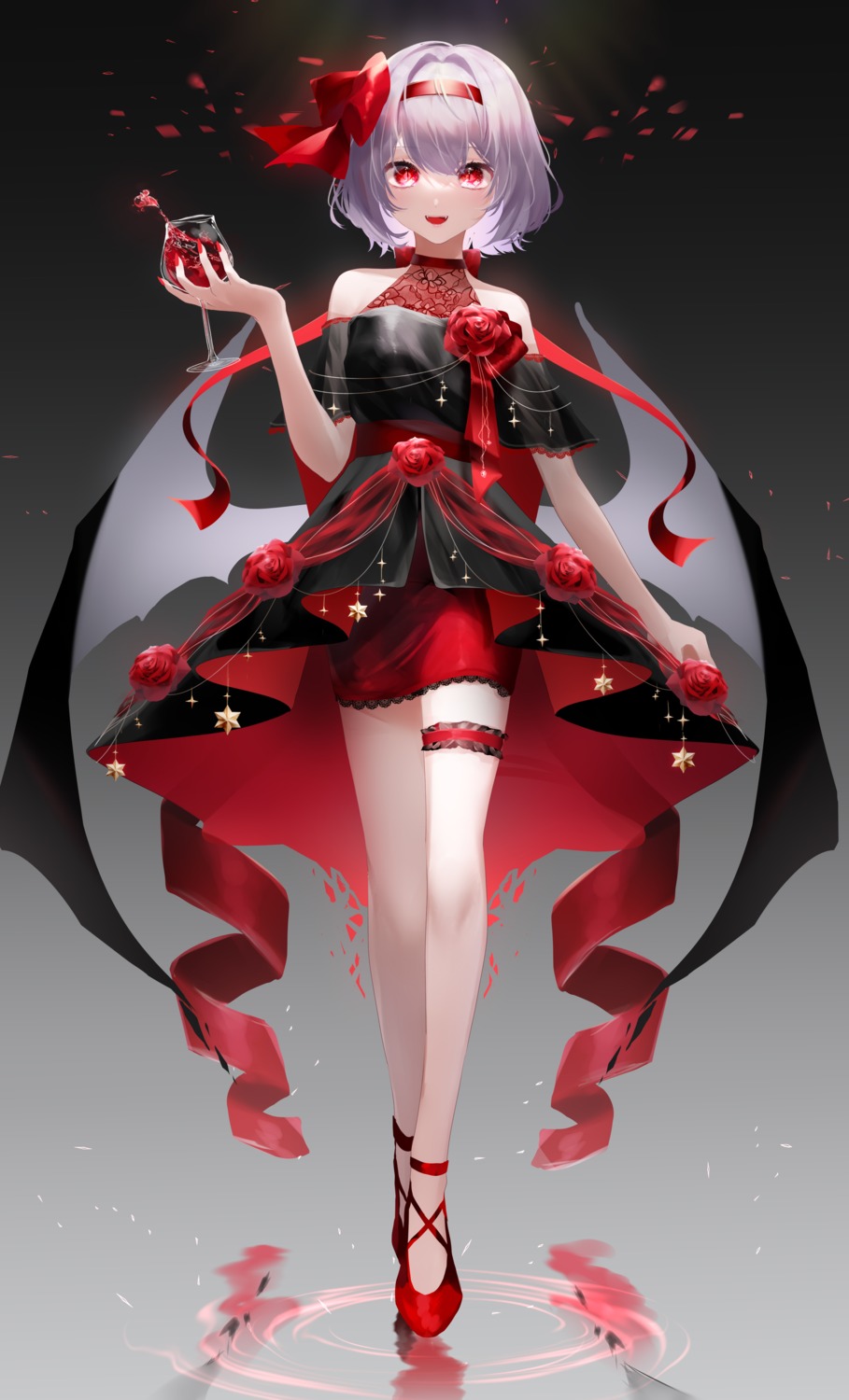 dress garter remilia_scarlet touhou wings yukia_(yukia_777)