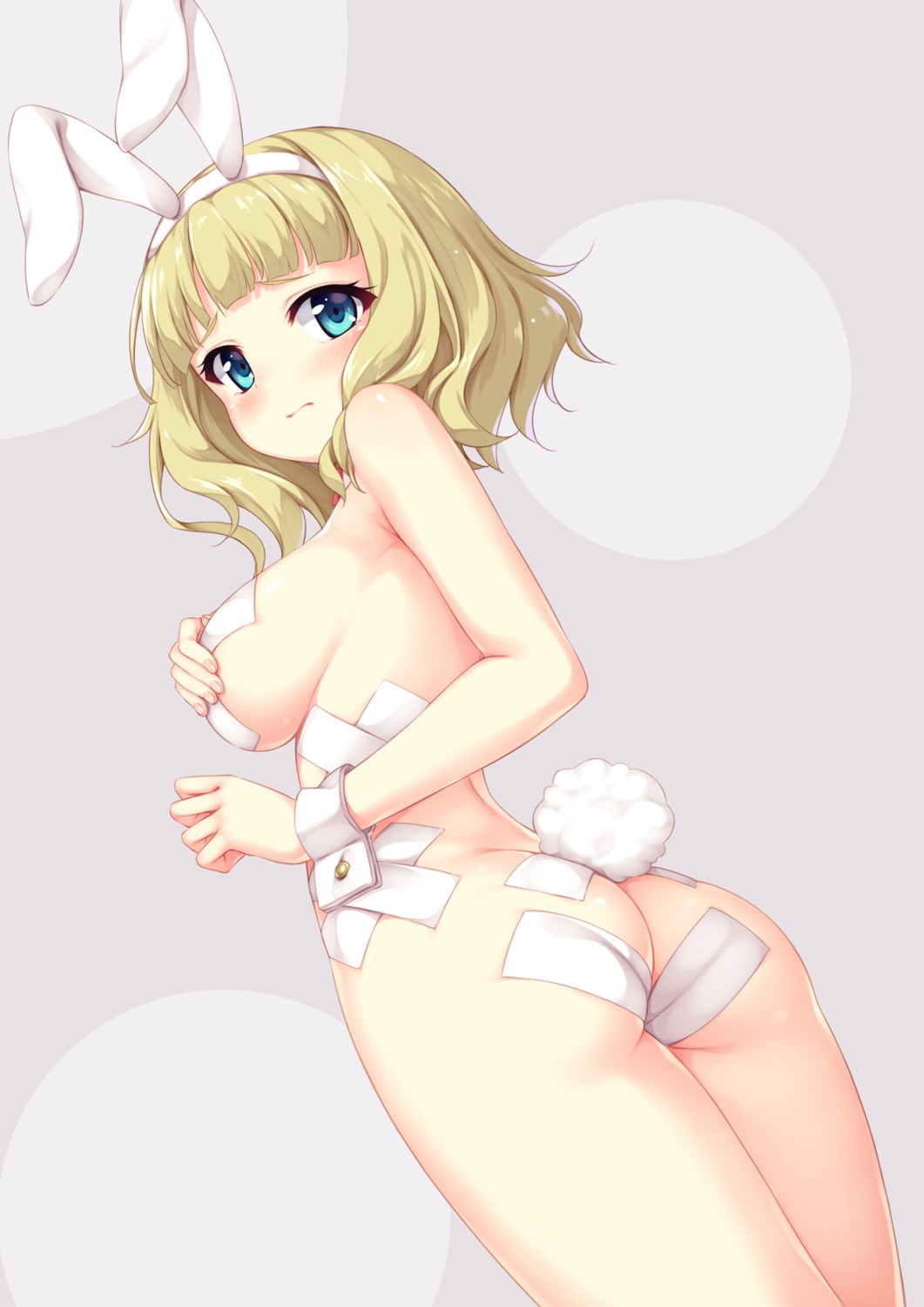 animal_ears ass breast_hold bunny_ears bunny_girl naked pasties saionji_usagi tail taimadou_gakuen_35_shiken_shoutai tomifumi