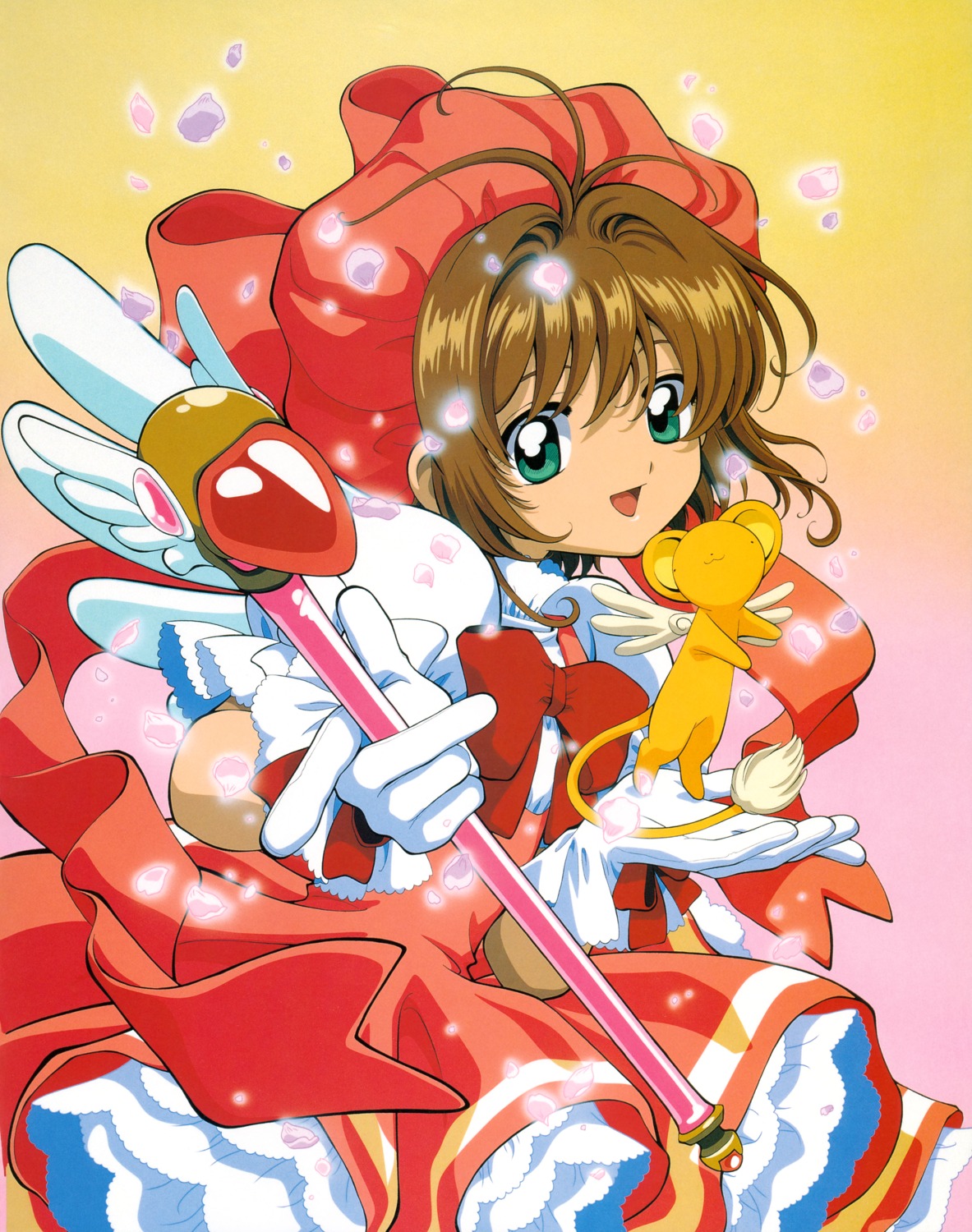 card_captor_sakura dress kerberos kinomoto_sakura madhouse takahashi_kumiko weapon wings