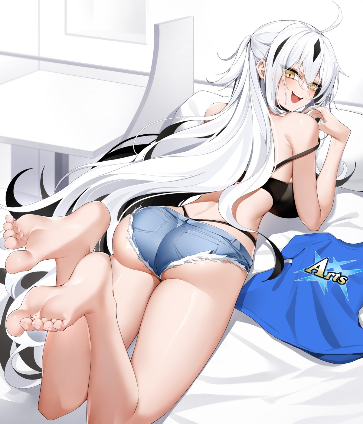 ass bra casul fate/grand_order feet nagao_kagetora_(fate) pantsu thong