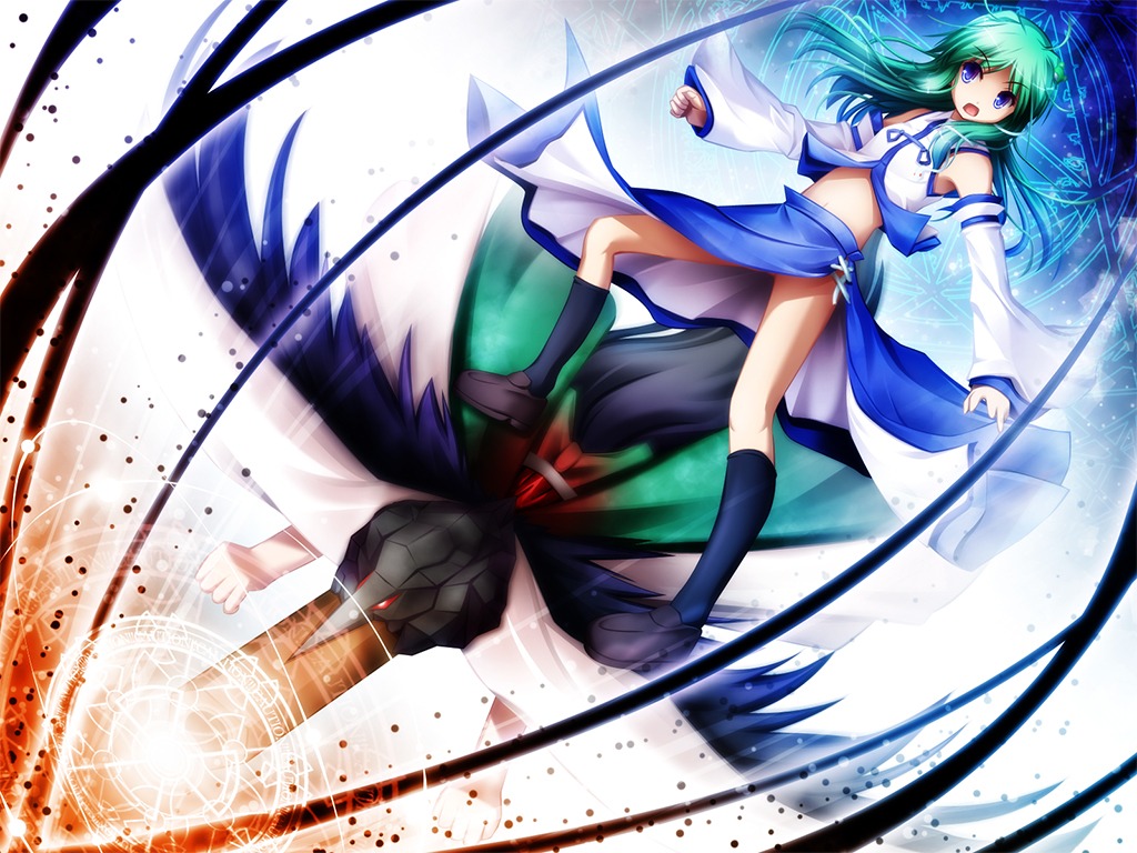 akashio kochiya_sanae reiuji_utsuho reiuji_utsuho_(bird) touhou wallpaper