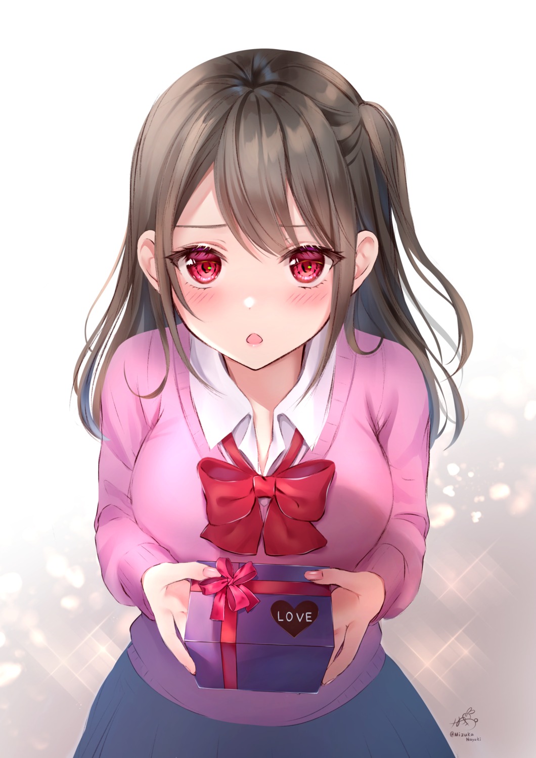 mizukanayuki seifuku sweater valentine