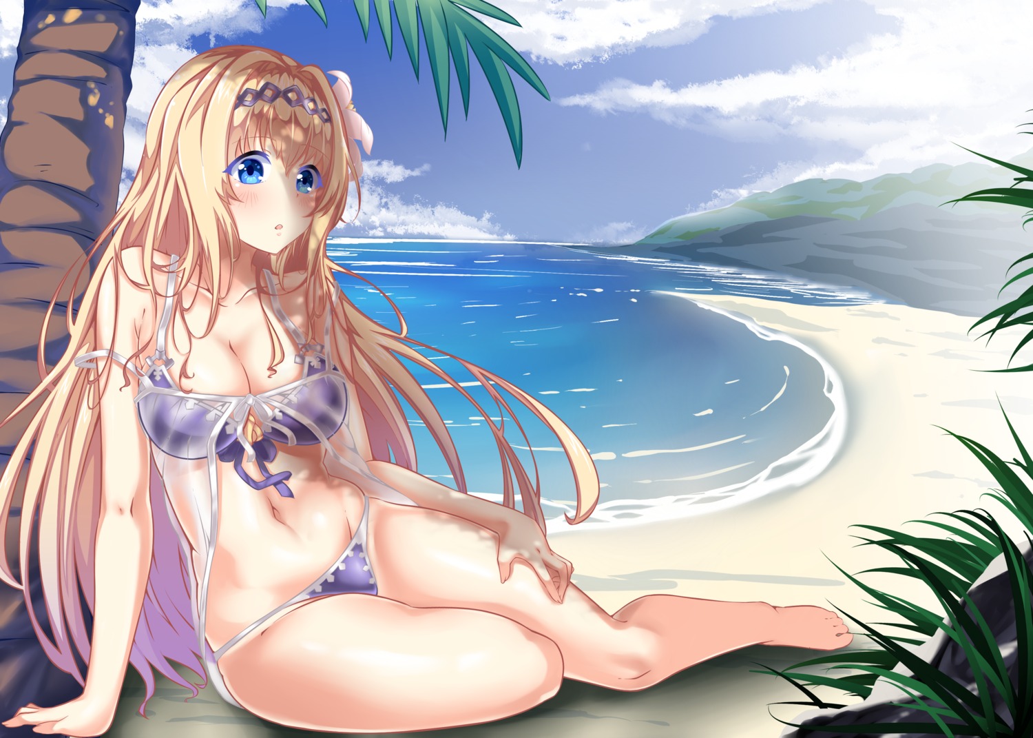 bikini cleavage granblue_fantasy jeanne_d'arc jeanne_d'arc_(granblue_fantasy) see_through swimsuits ye_ye_(jasonbee2)