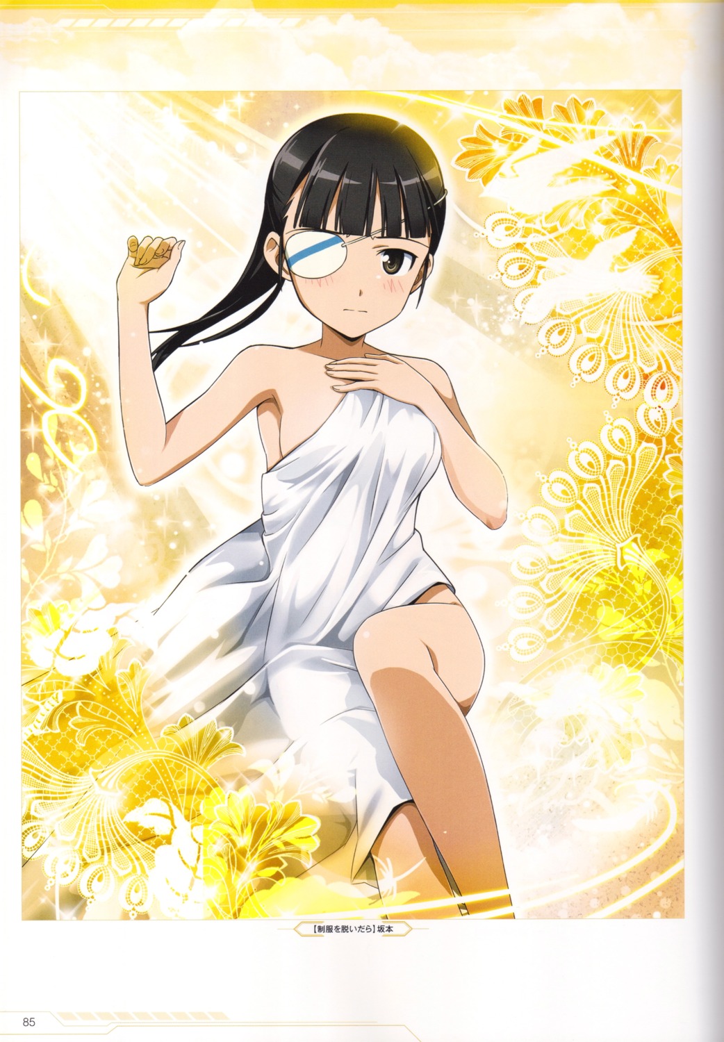 eyepatch naked sakamoto_mio strike_witches tagme towel