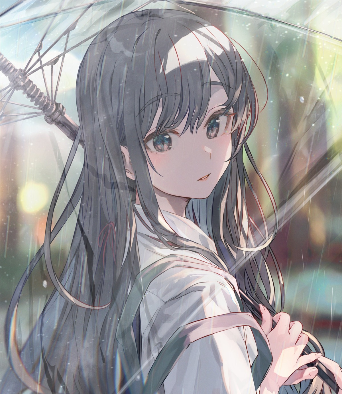 ponkan_8 seifuku umbrella yahari_ore_no_seishun_lovecome_wa_machigatteiru. yukinoshita_yukino